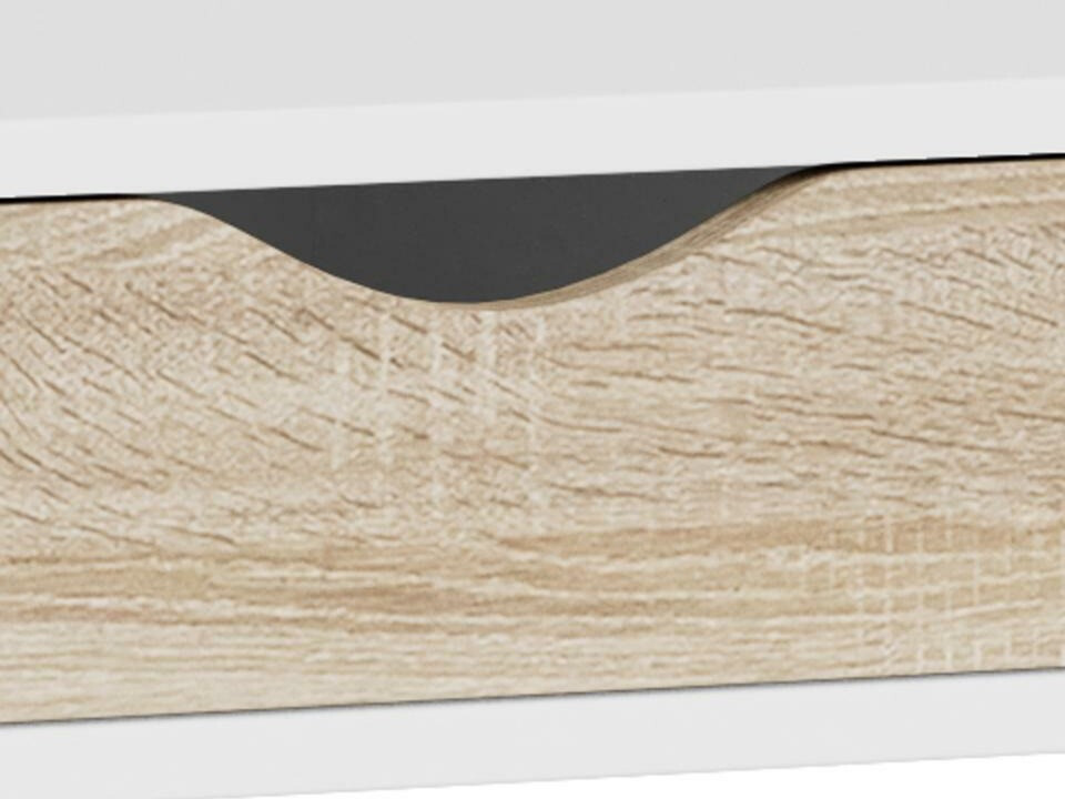 Darbo stalas Norsica 113 (Balta + Ąžuolas)