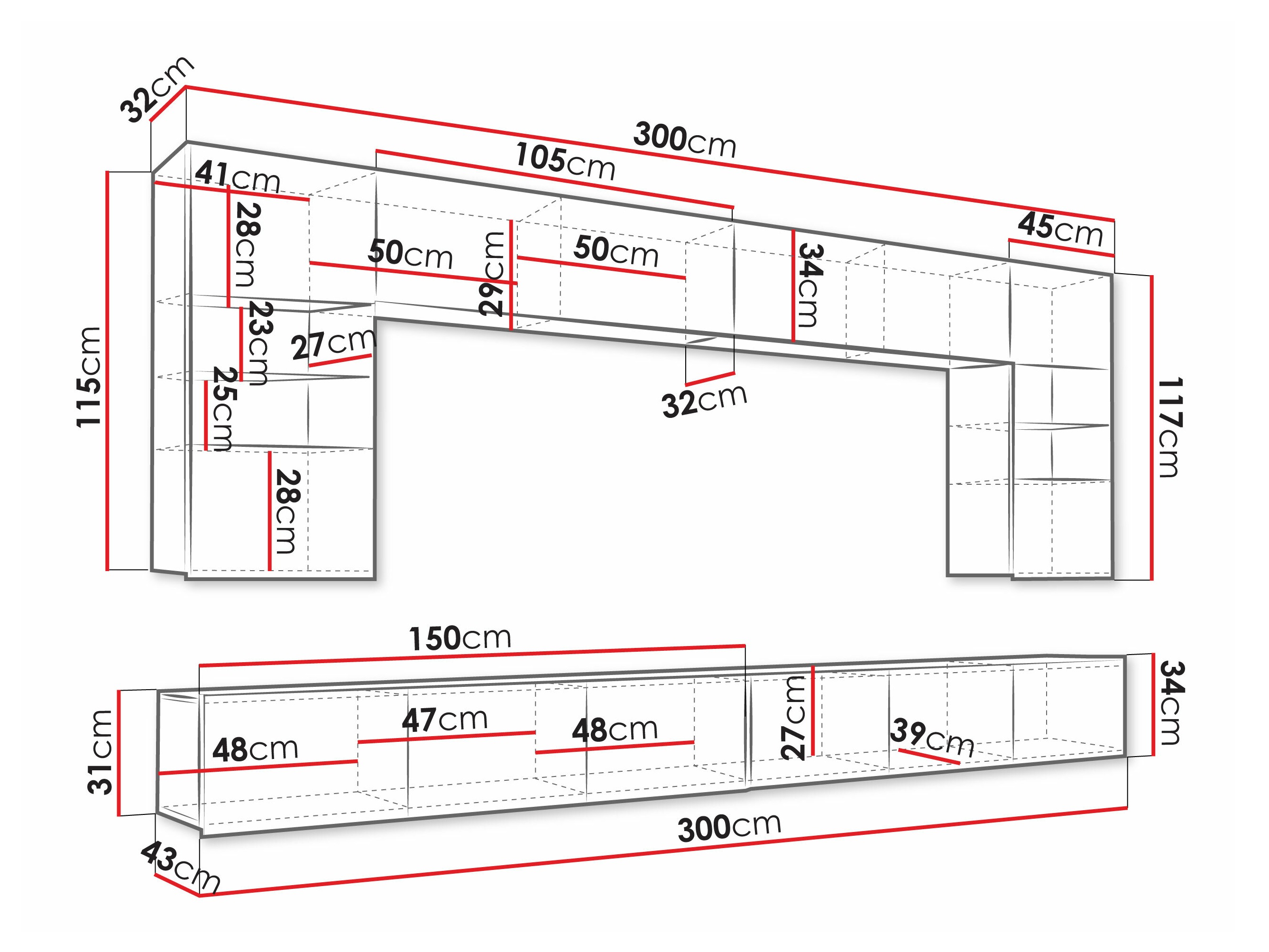 Svetainės komplektas Remus I (Balta + Blizgi balta)
