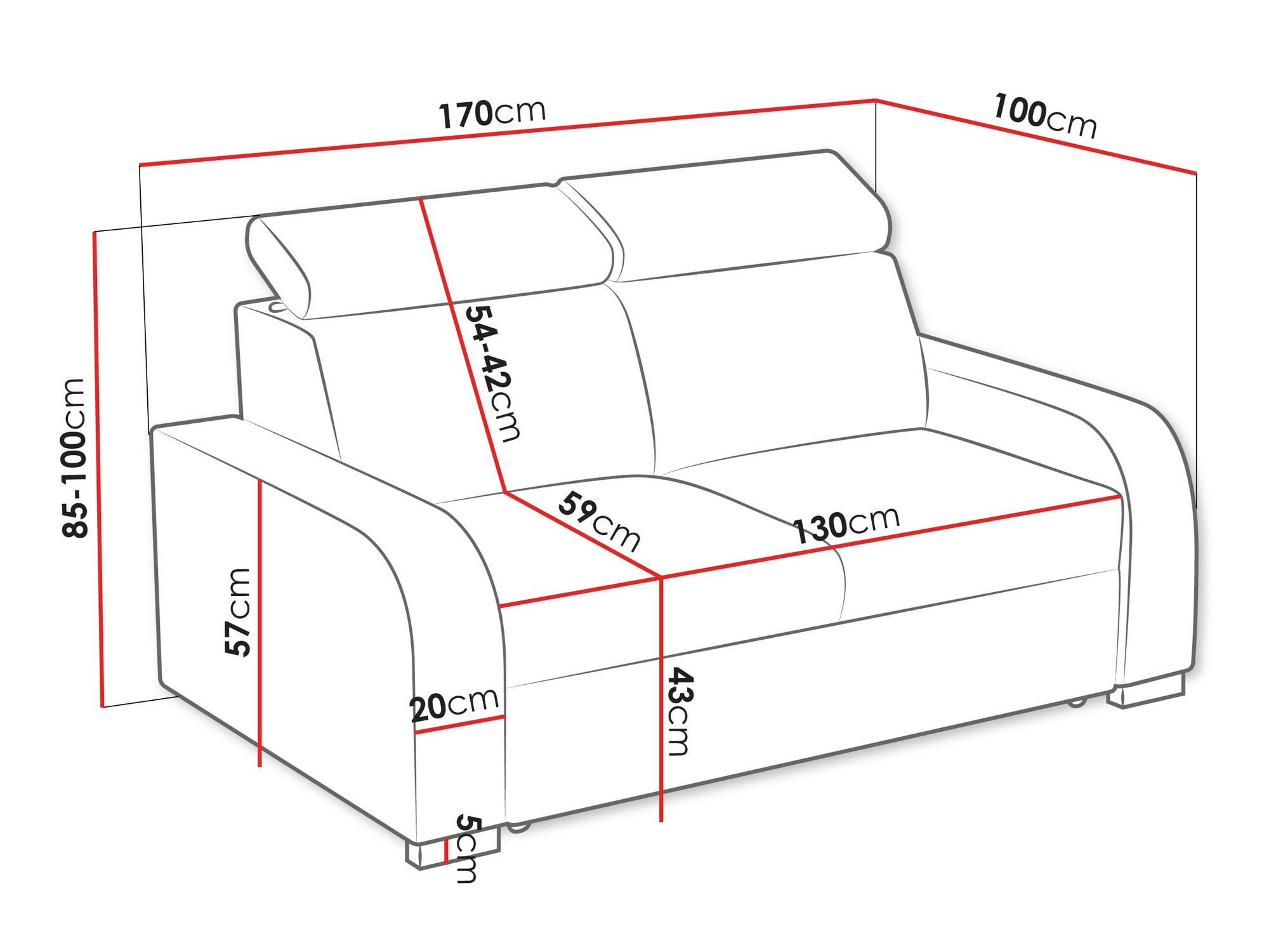 Sofa ST8474 su smulkiu defektu