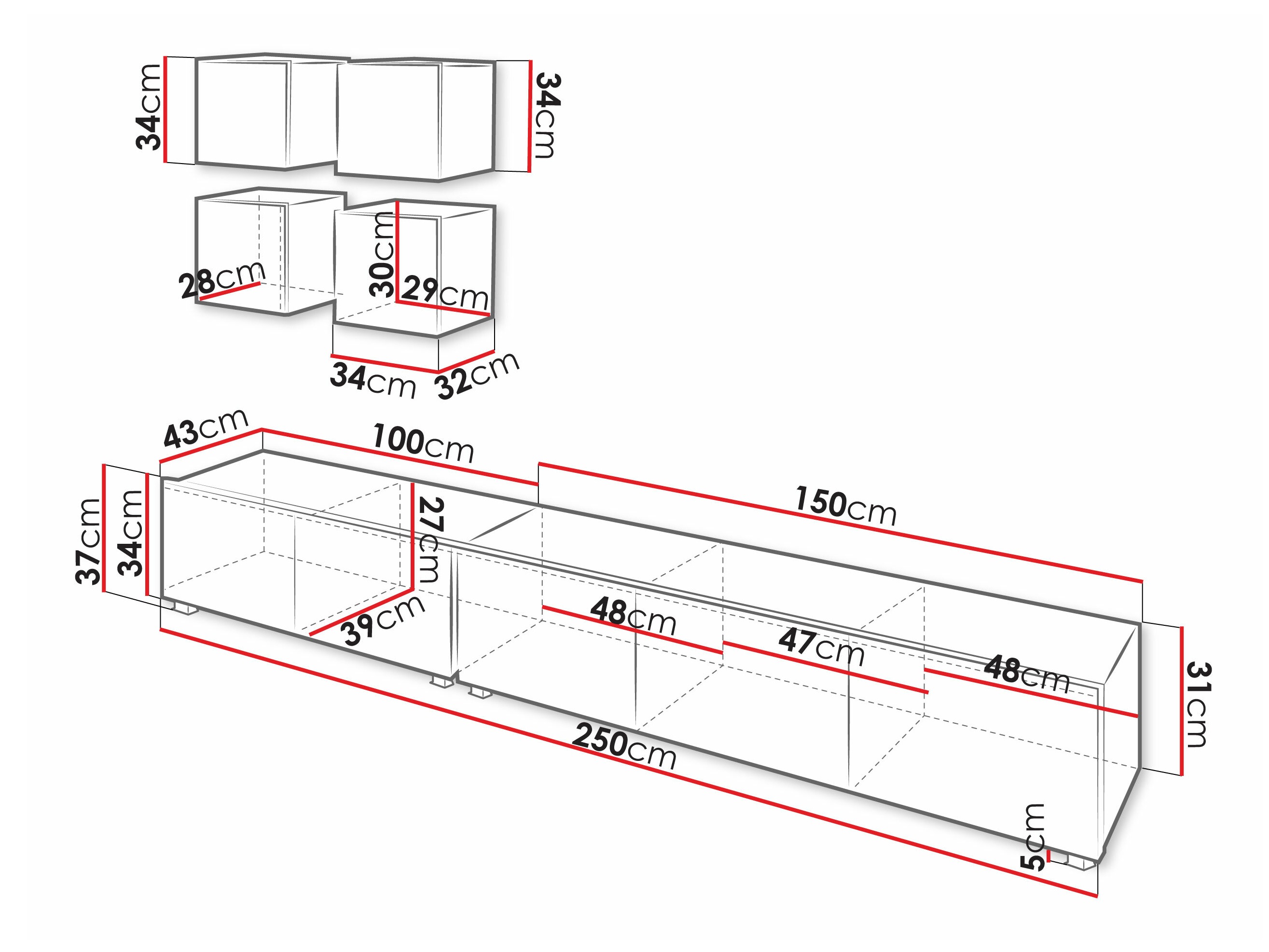 Svetainės komplektas Remus XVIII (Juoda + Blizgi juoda)