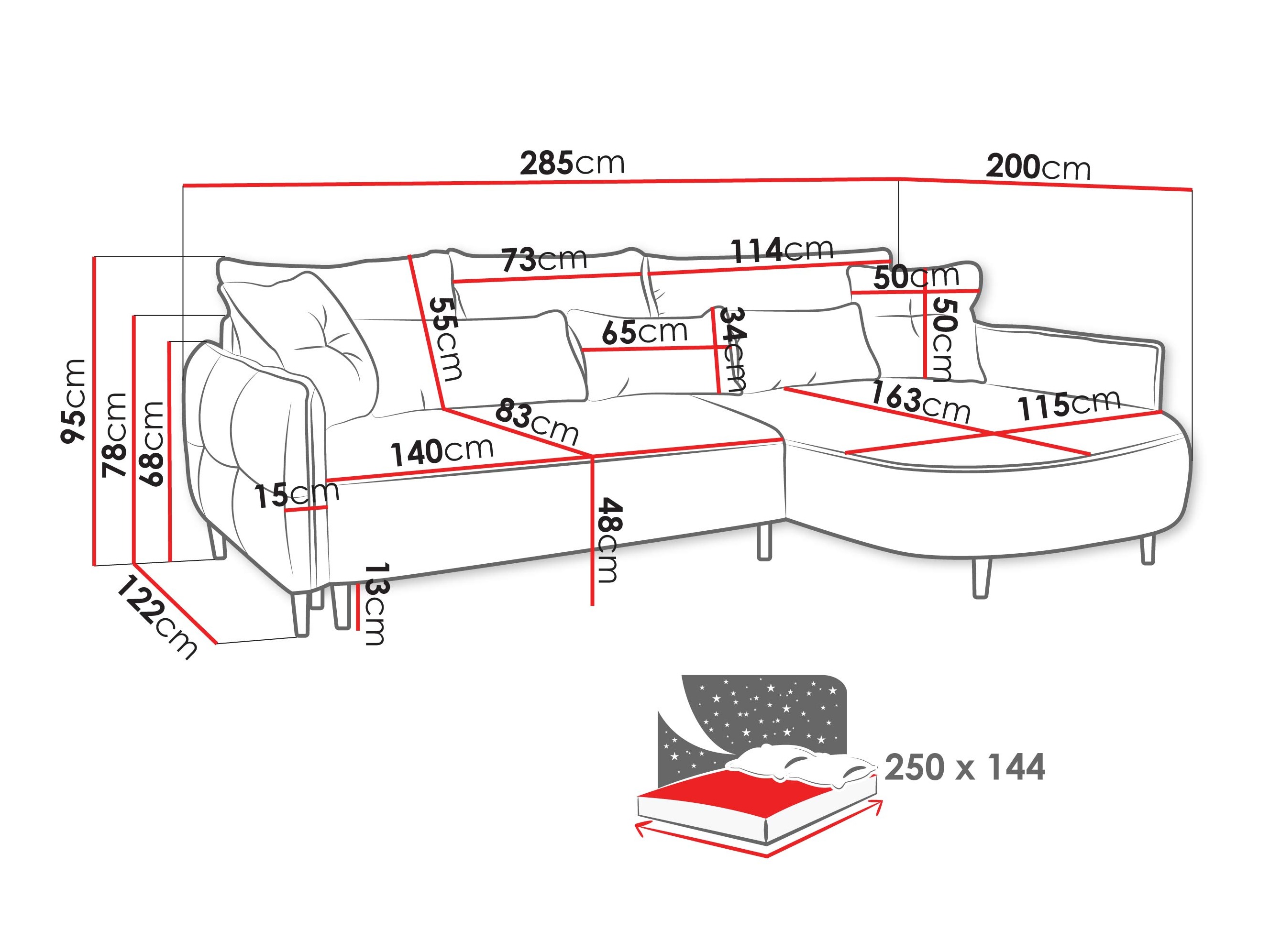 Minkštas kampas TrendyNest Prunal (Glow 12)