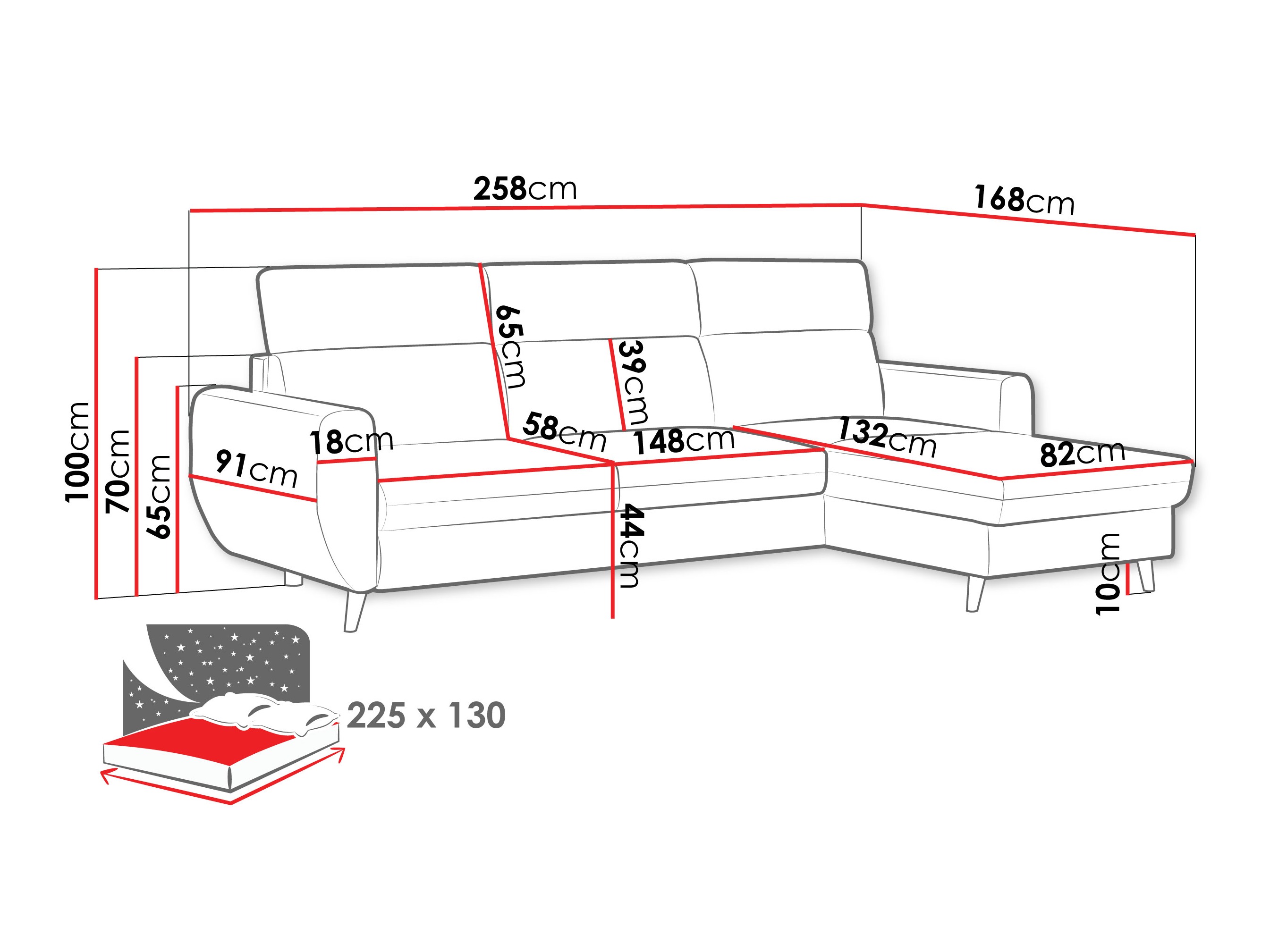 Minkštas kampas Temple 132 (Cruz 35)