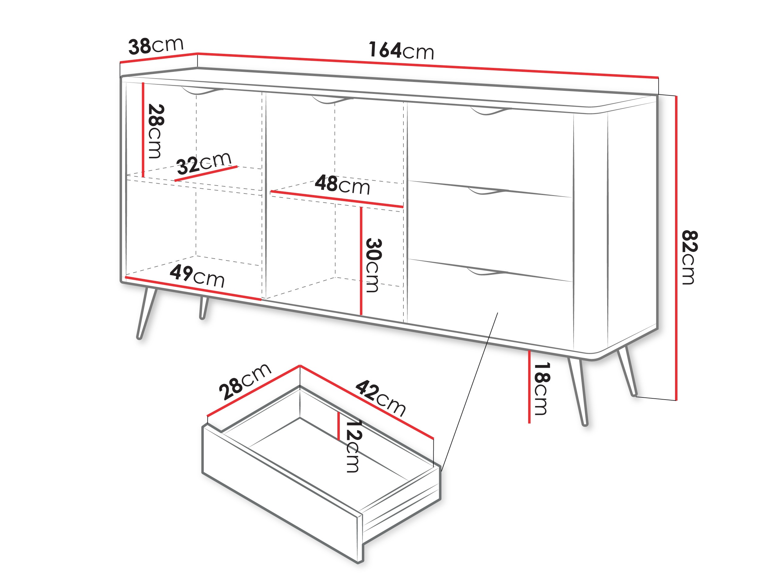Komoda Lectum I (Smėlinė)