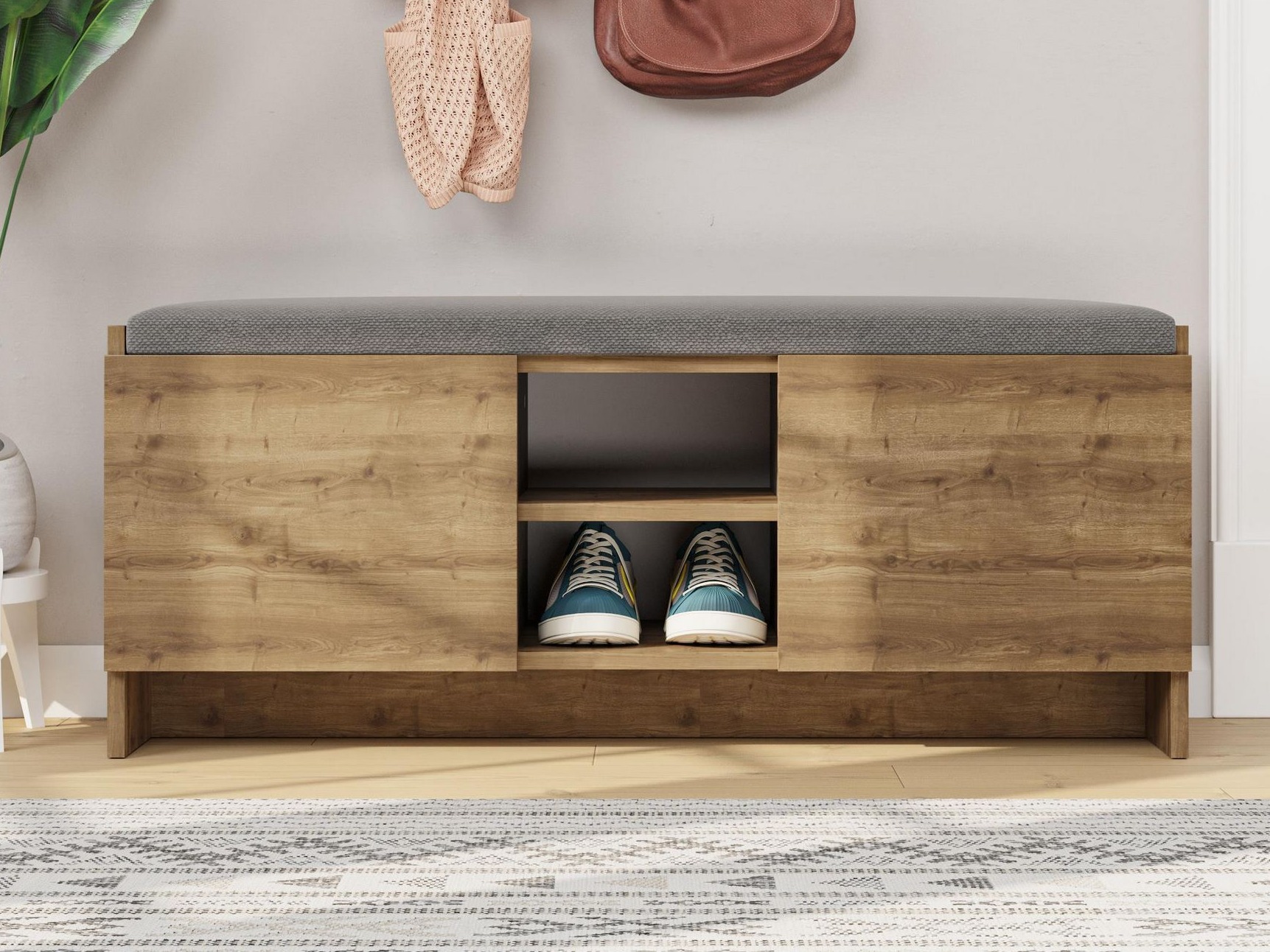 Batų lentyna Kailua 1047 (Tamsus ąžuolas)