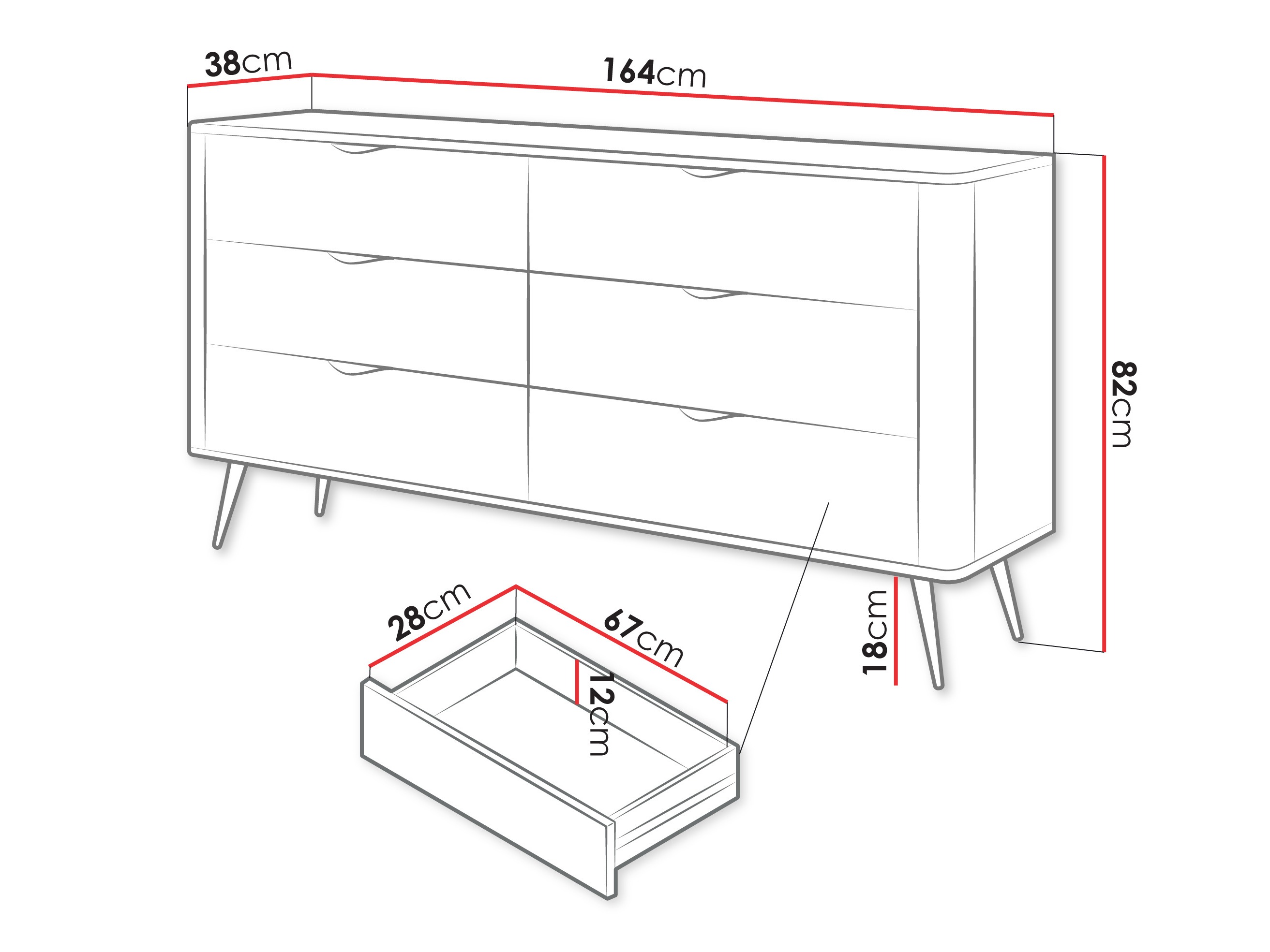 Komoda Lectum II (Smėlinė)