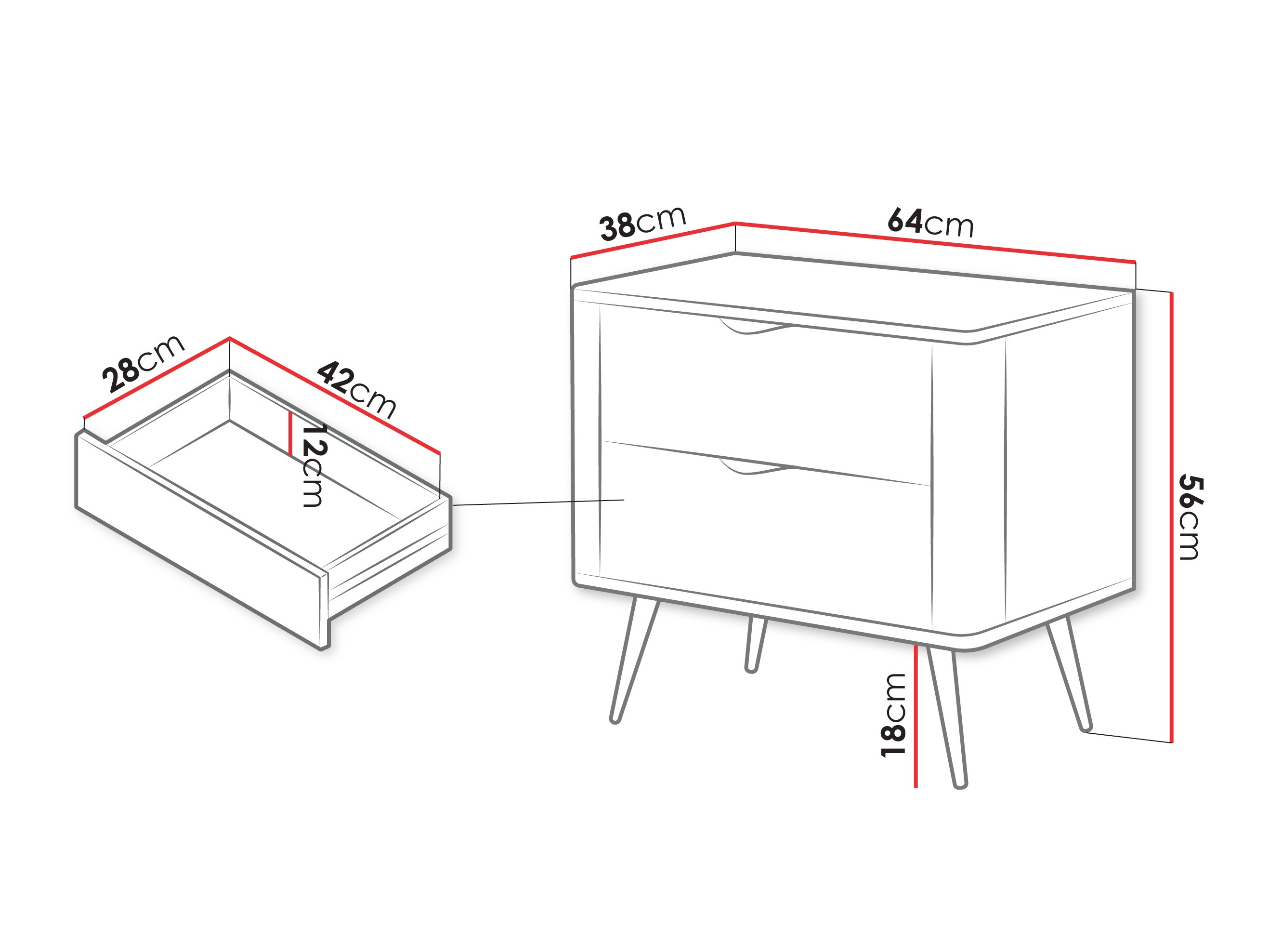 Naktinis staliukas Lectum (Smėlinė)
