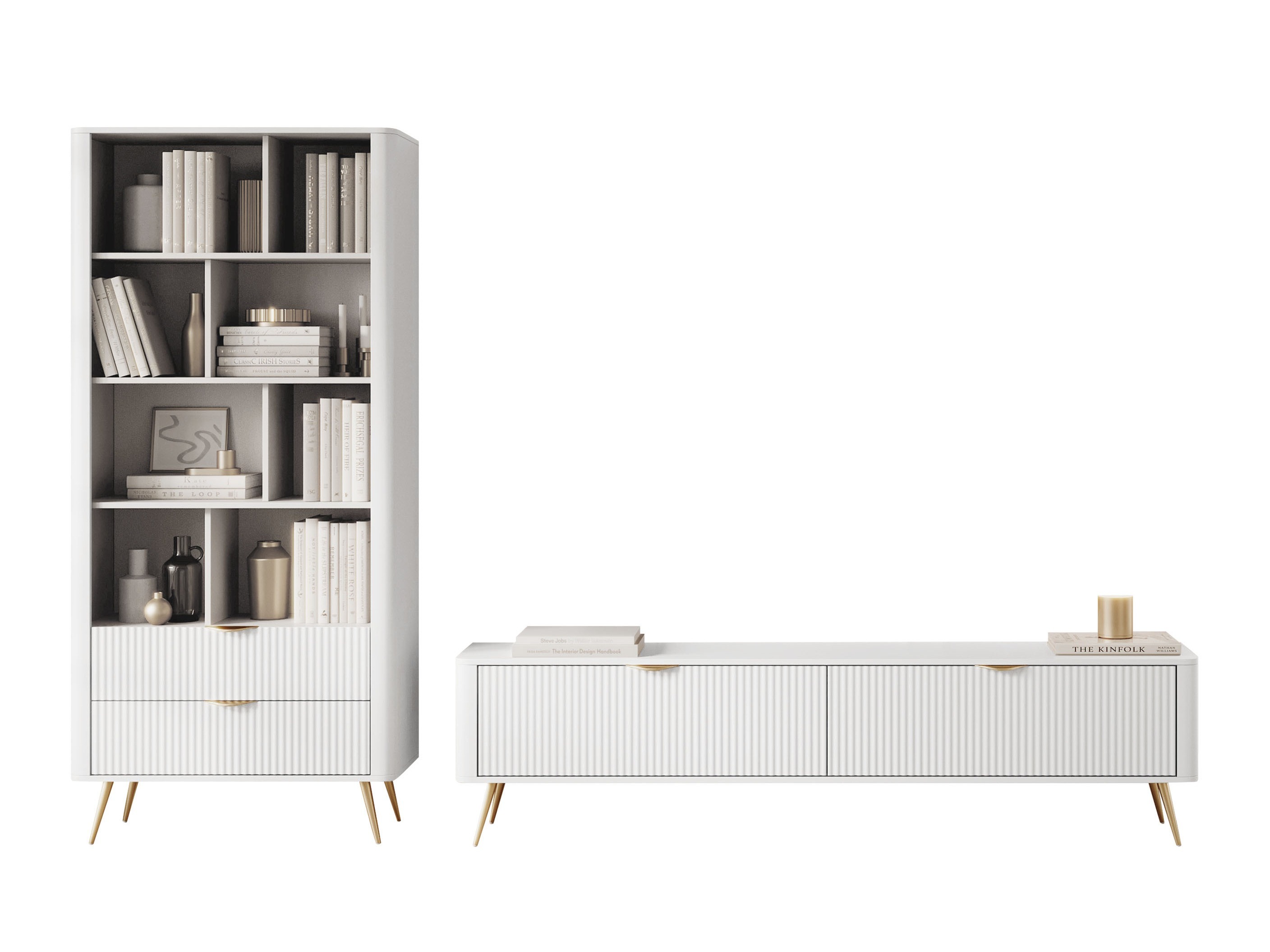 Svetainės komplektas Lectum (Balta)