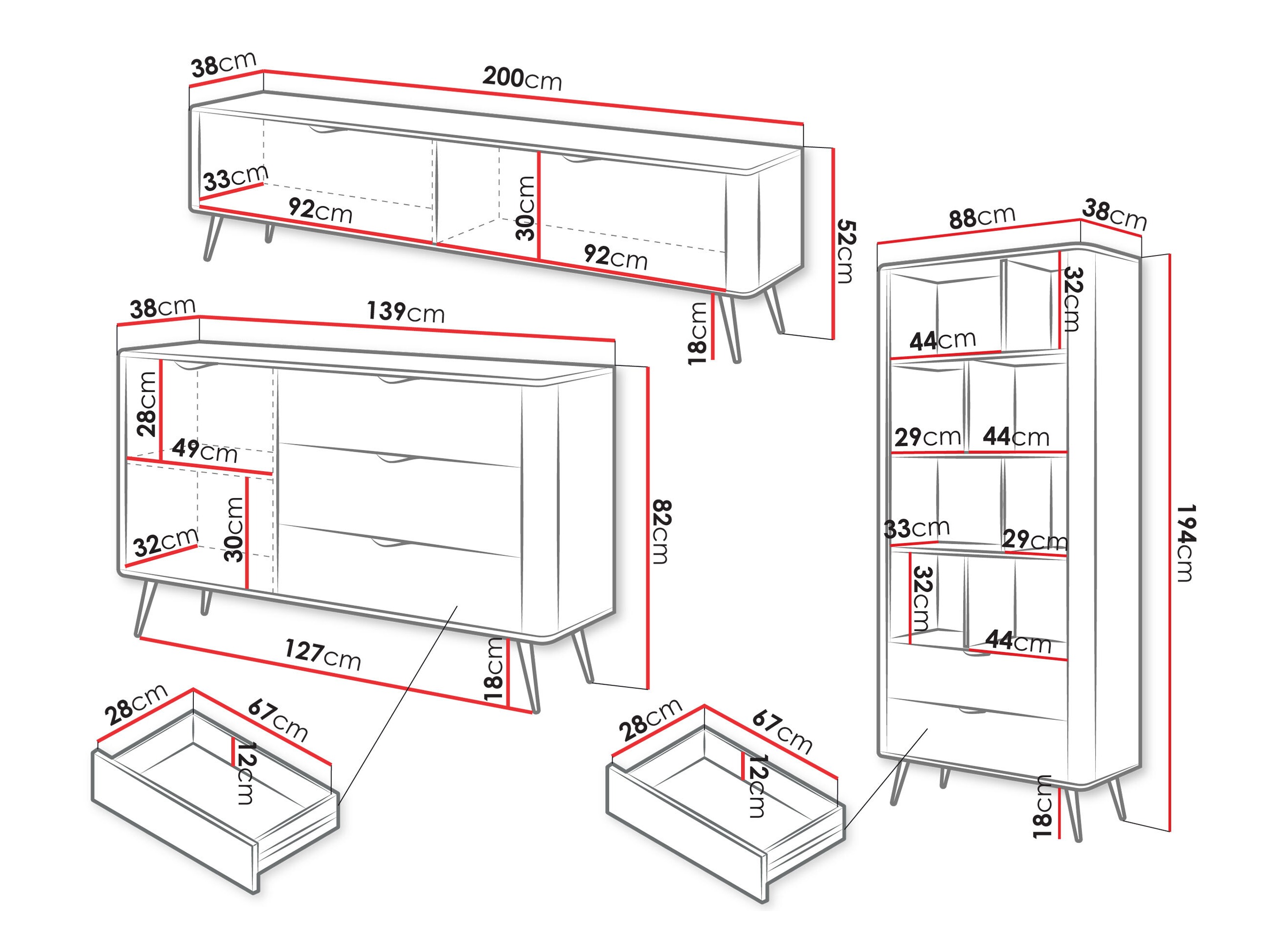 Svetainės komplektas Lectum I (Smėlinė)