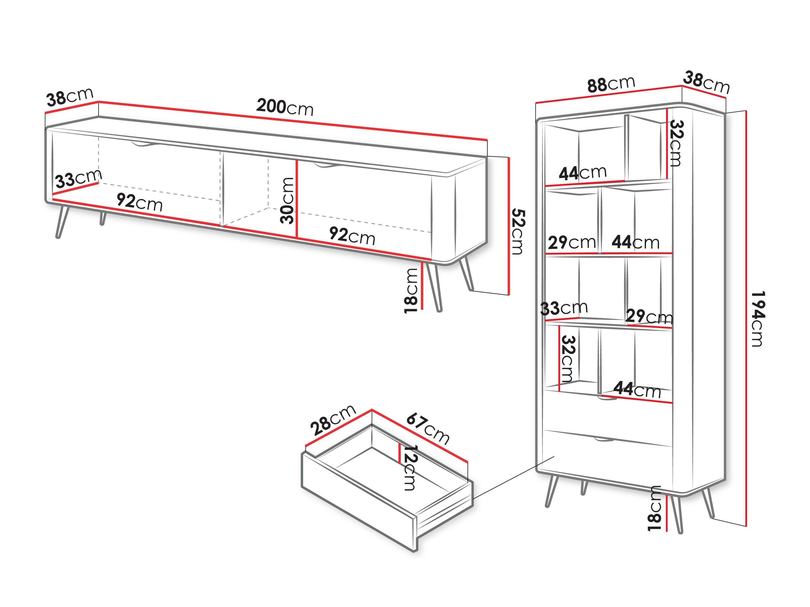 Svetainės komplektas Lectum (Smėlinė)