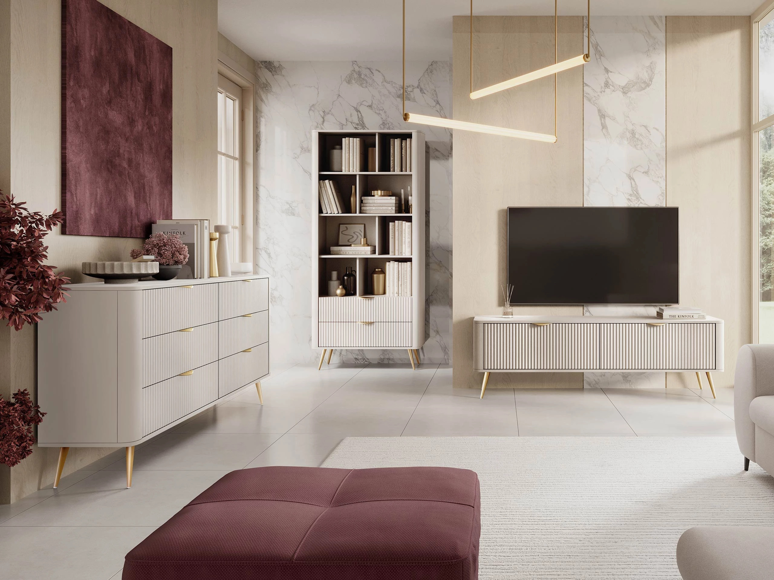 TV staliukas Lectum (Smėlinė)