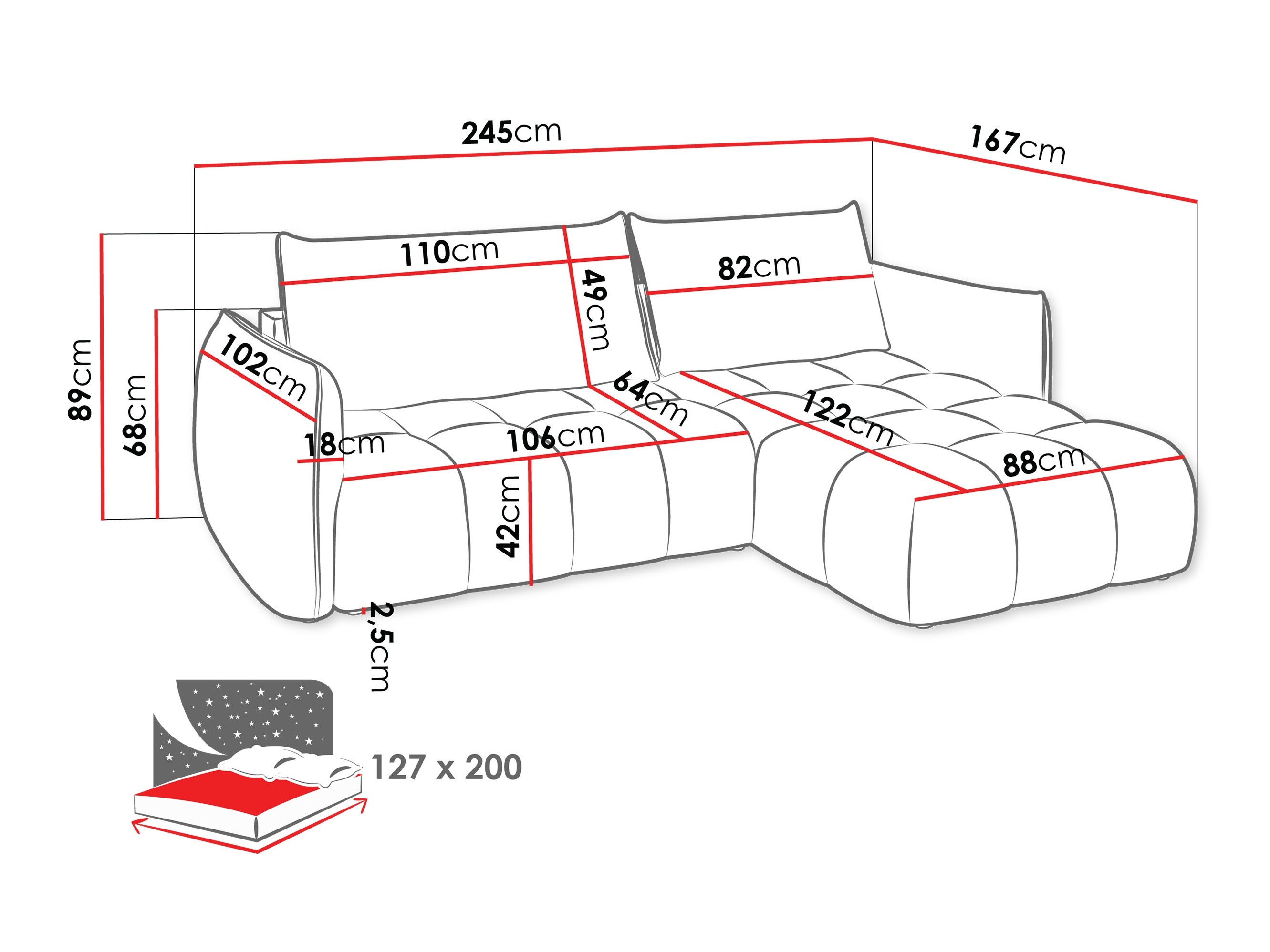 Minkštas kampas Naturis (Lumo 55)