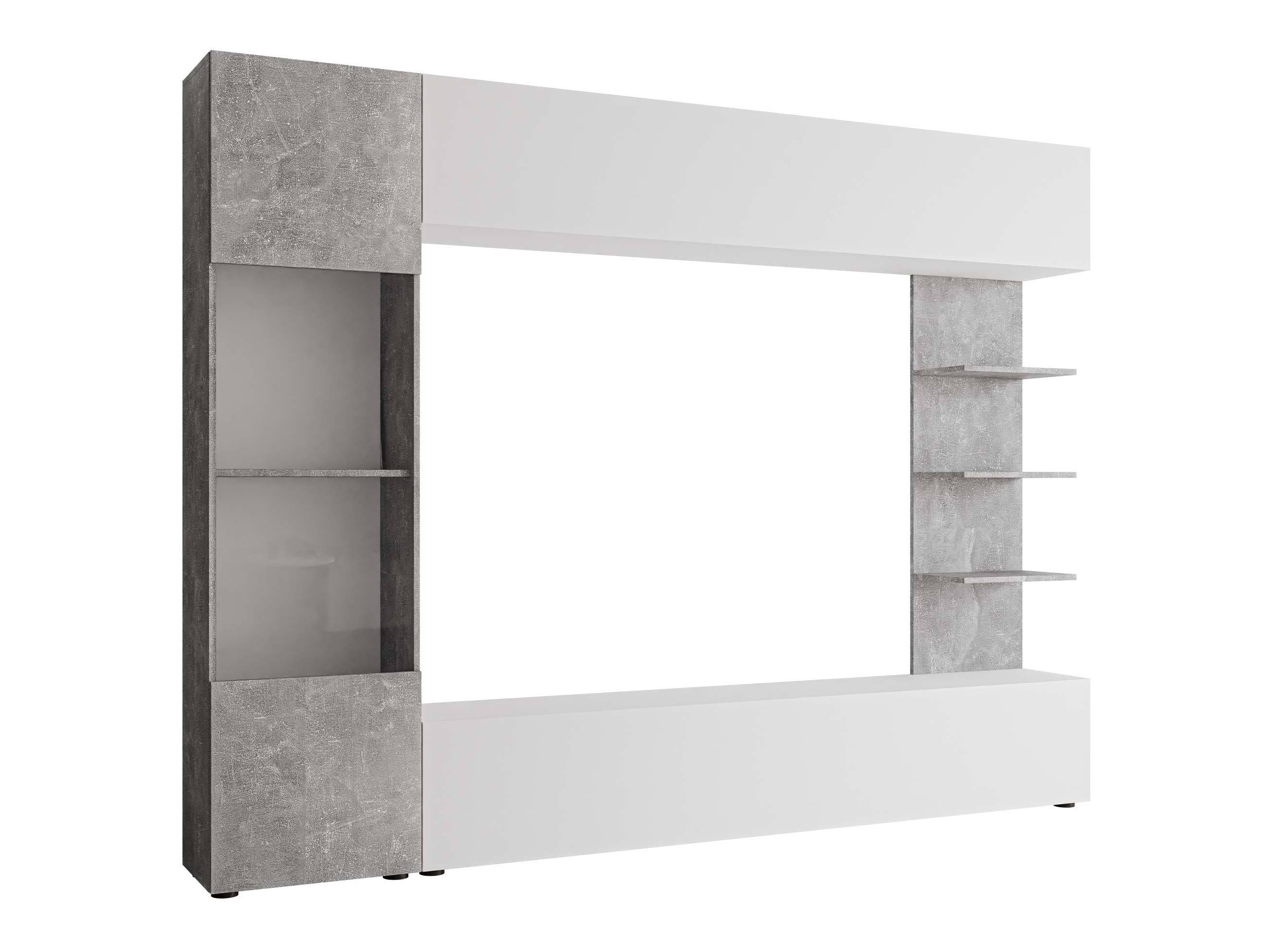Svetainės komplektas Comfivo Animus (Balta + Betonas)