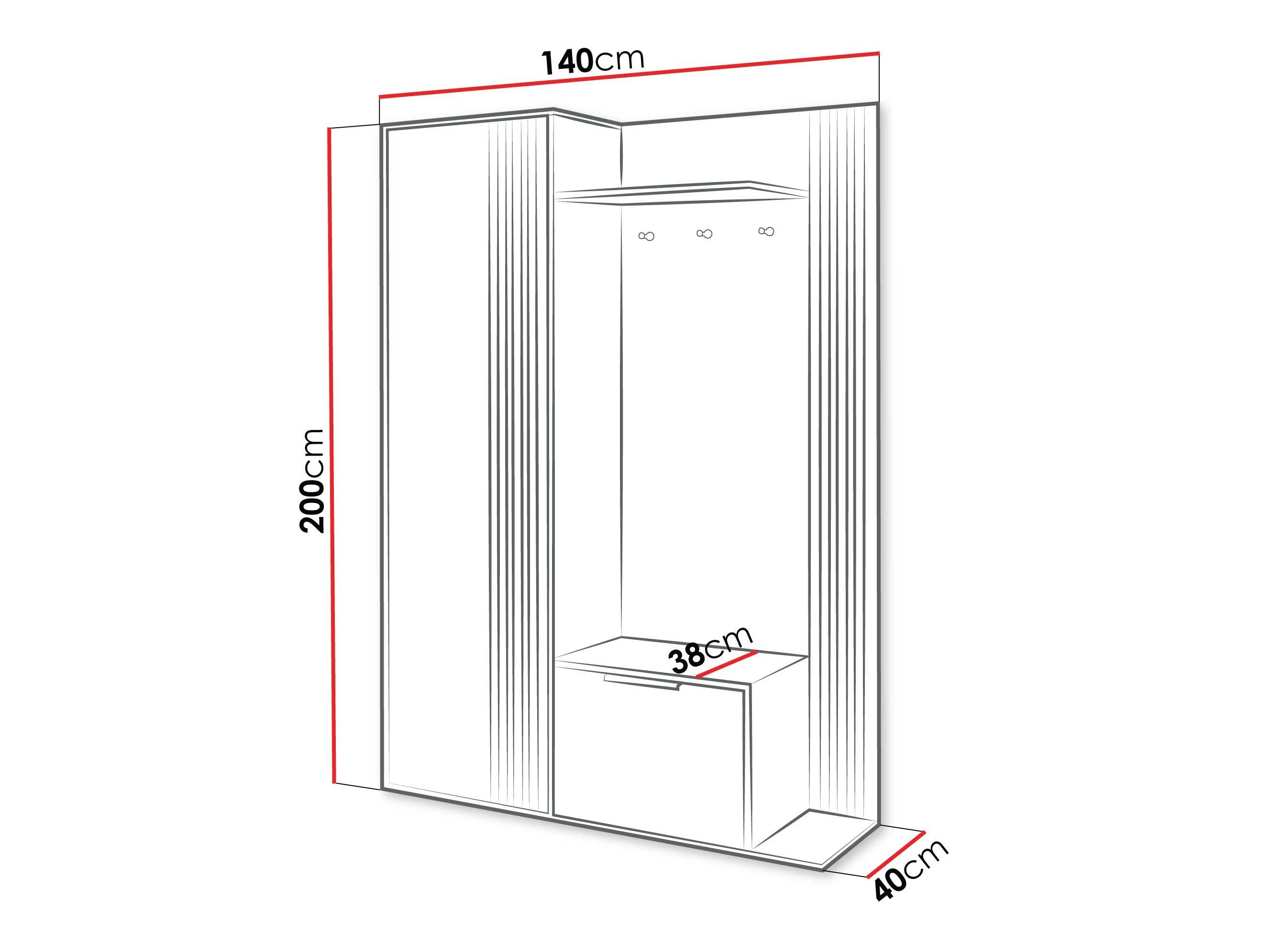 Prieškambario komplektas Honolulu 250