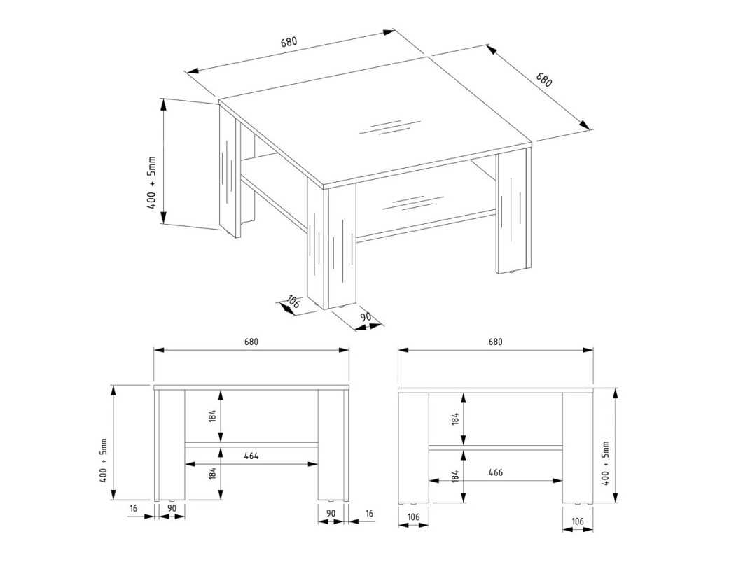 Žurnalinis staliukas ST8506