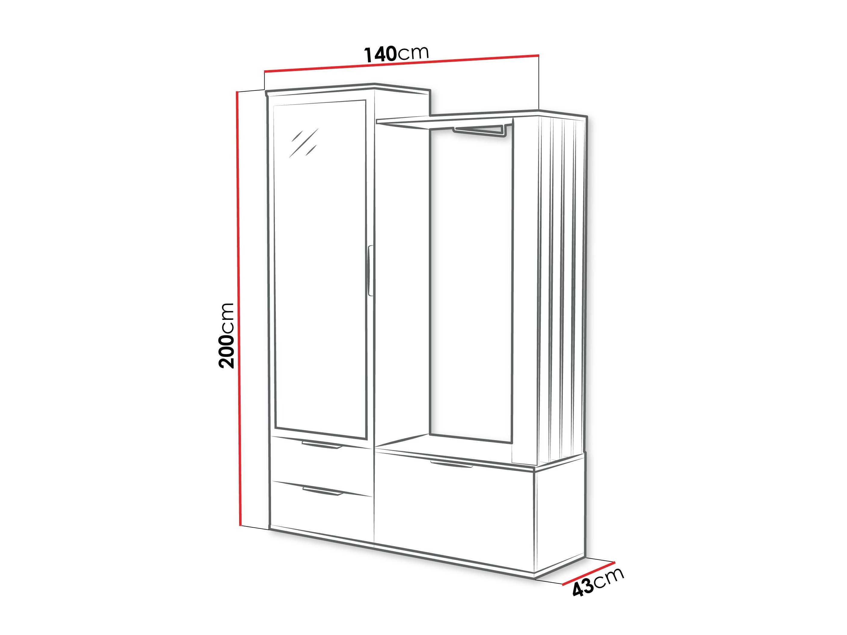 Prieškambario komplektas Honolulu 262