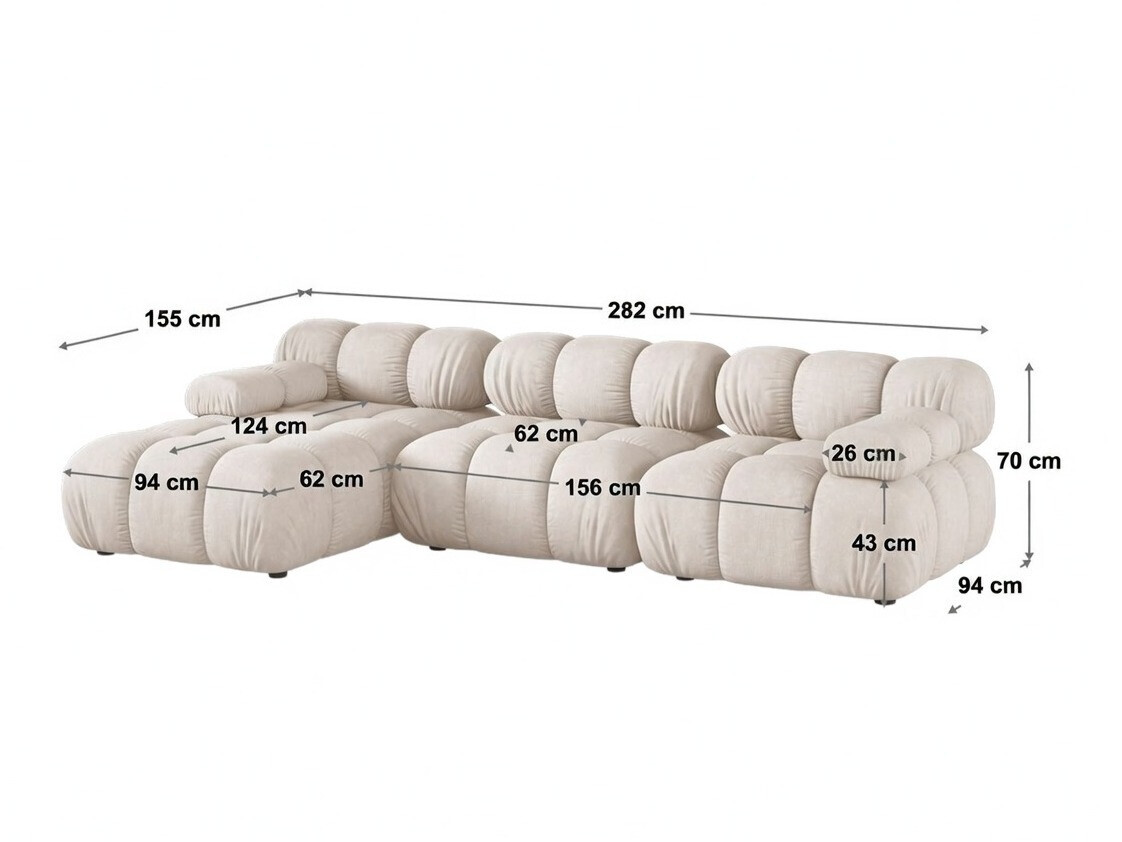 Modulinis minkštas kampas Caltenu 111 (Bluvel 48)