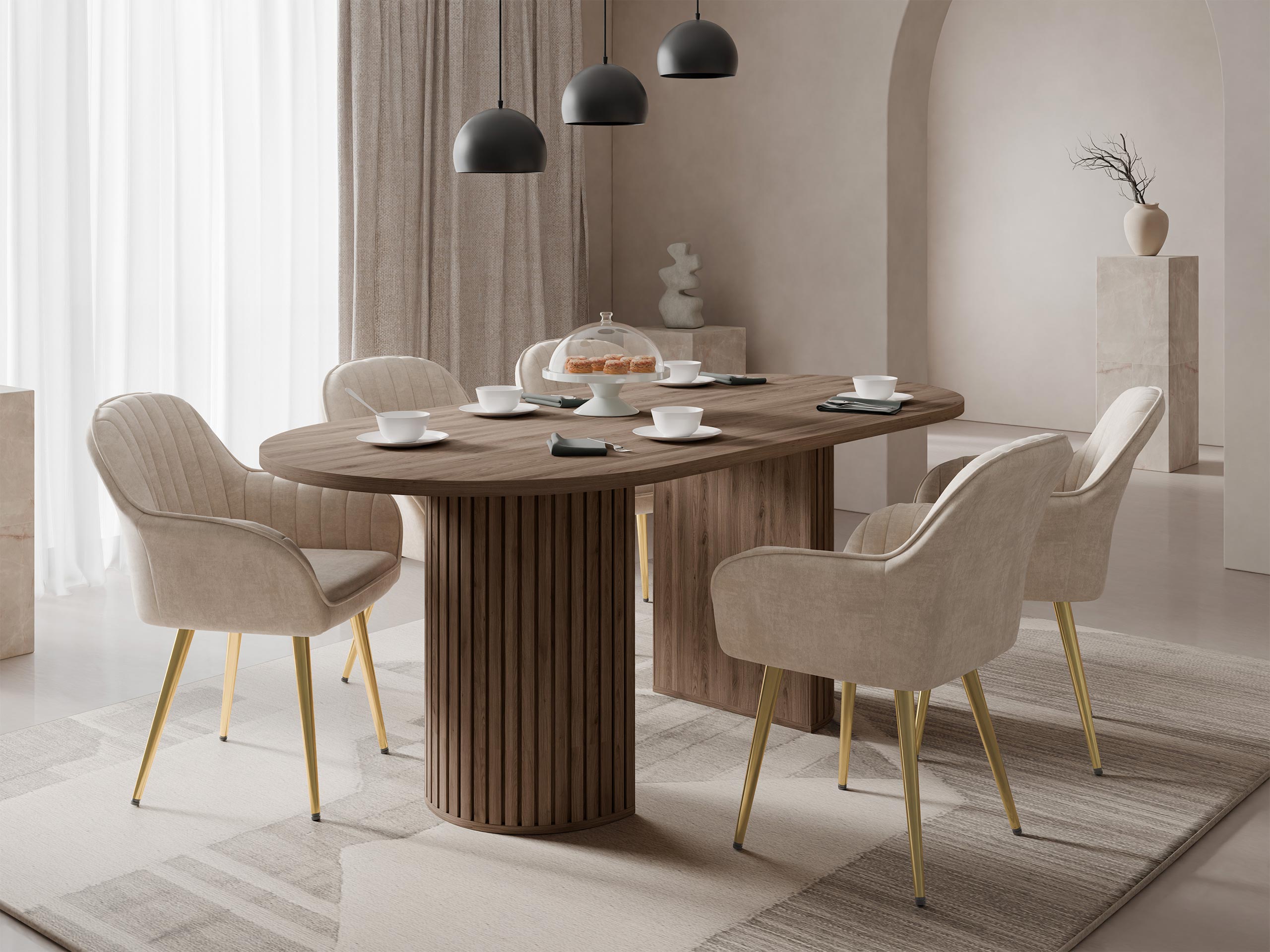 Stalas Comfivo Ulma (Graikinis riešutas)