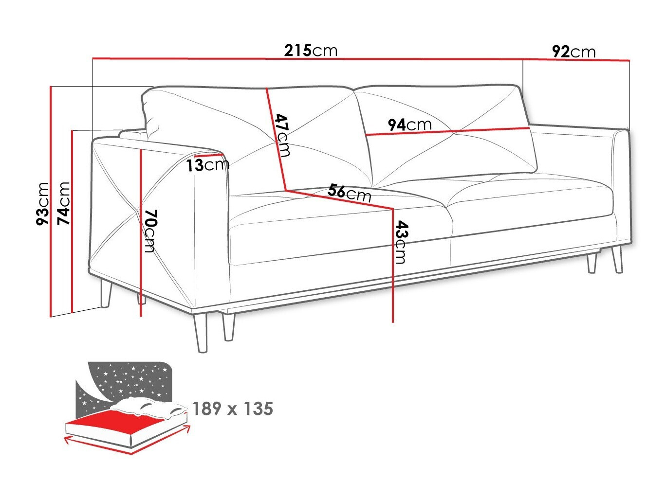 Sofa lova ST8516 su pažeista pakuote