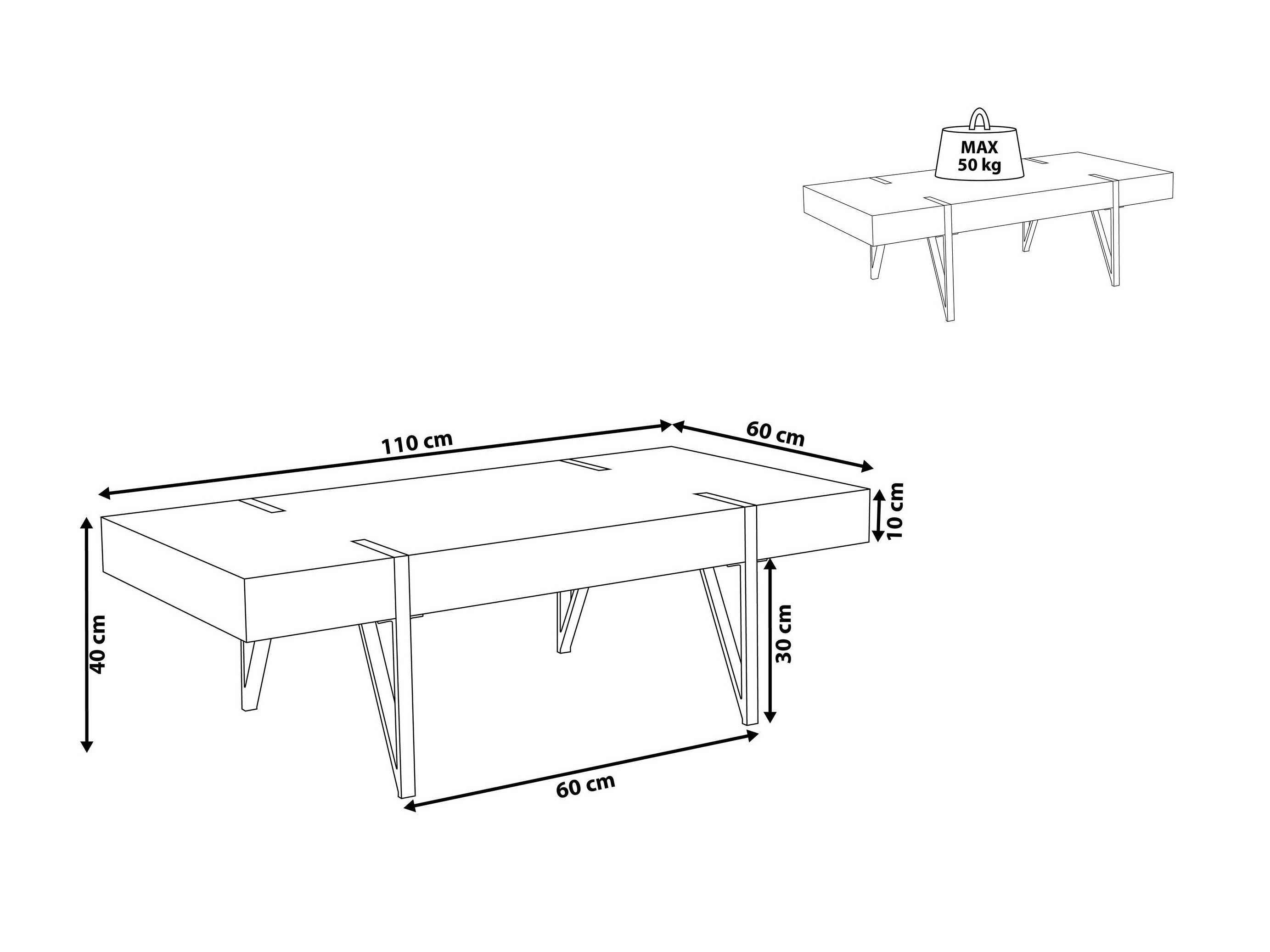 Žurnalinis staliukas Berwyn 694