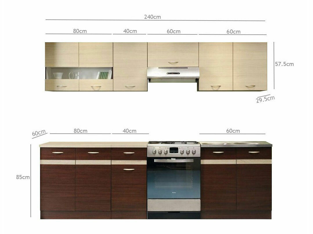 Modulinis virtuvės komplektas Eli Mix 102