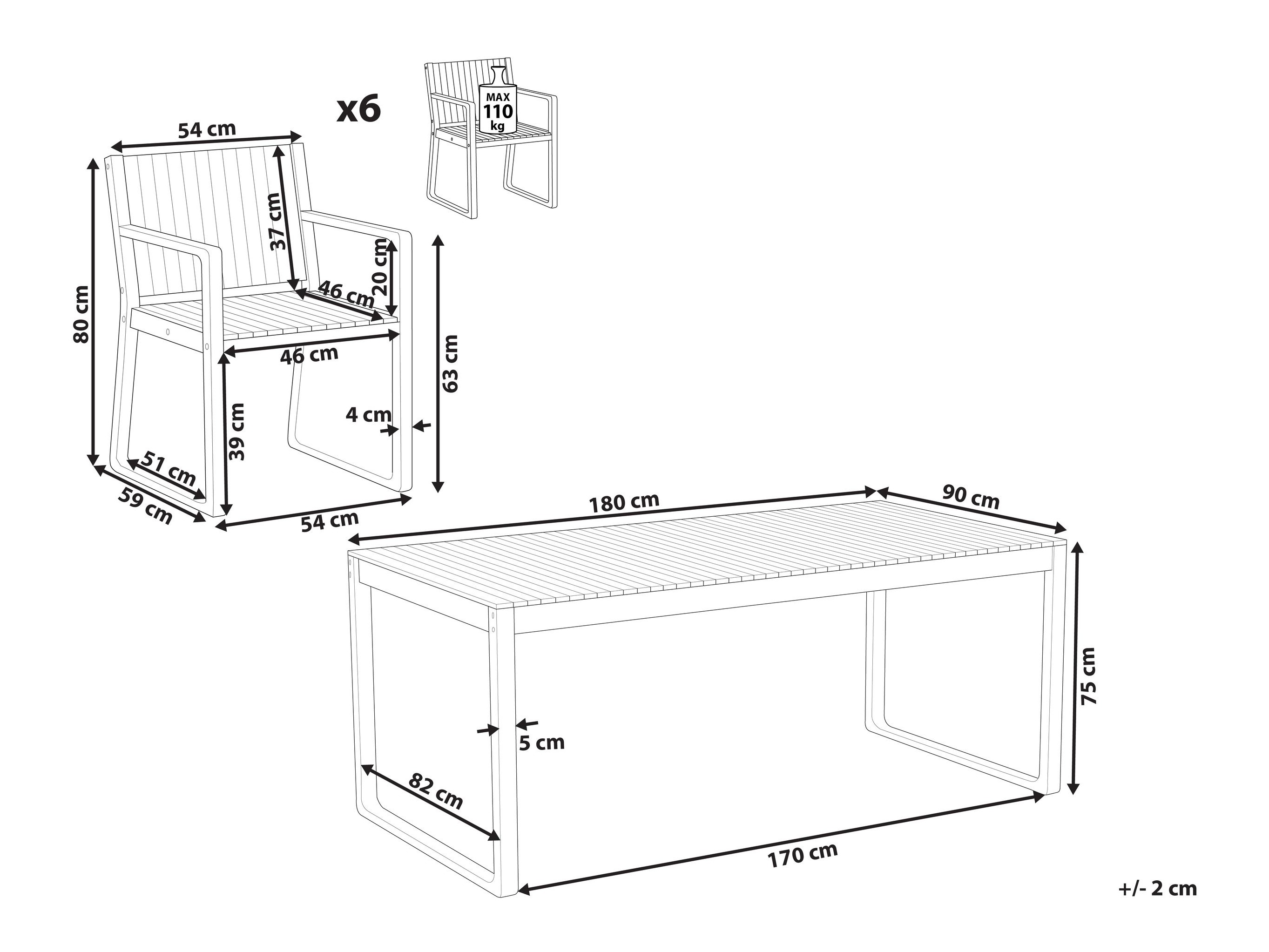 Stalo ir kėdžių komplektas Berwyn 3228