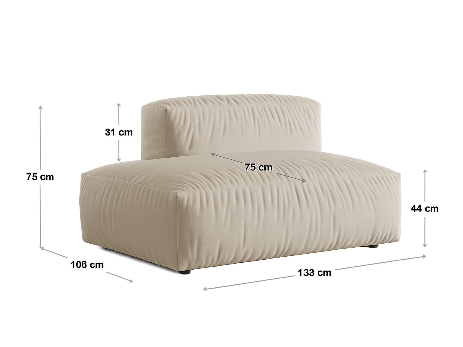 Modulinis fotelis Sorcoro 102 (Boston Black)