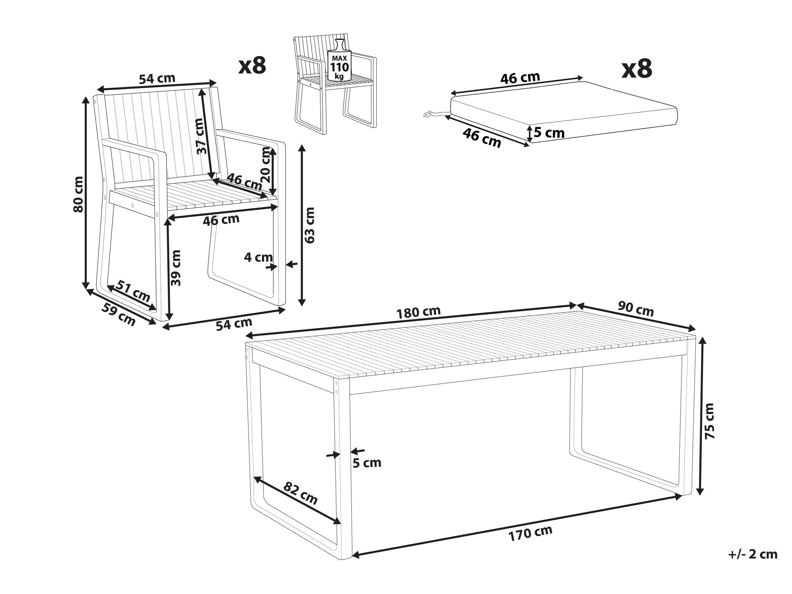 Stalo ir kėdžių komplektas Berwyn 3235 (Žalia)