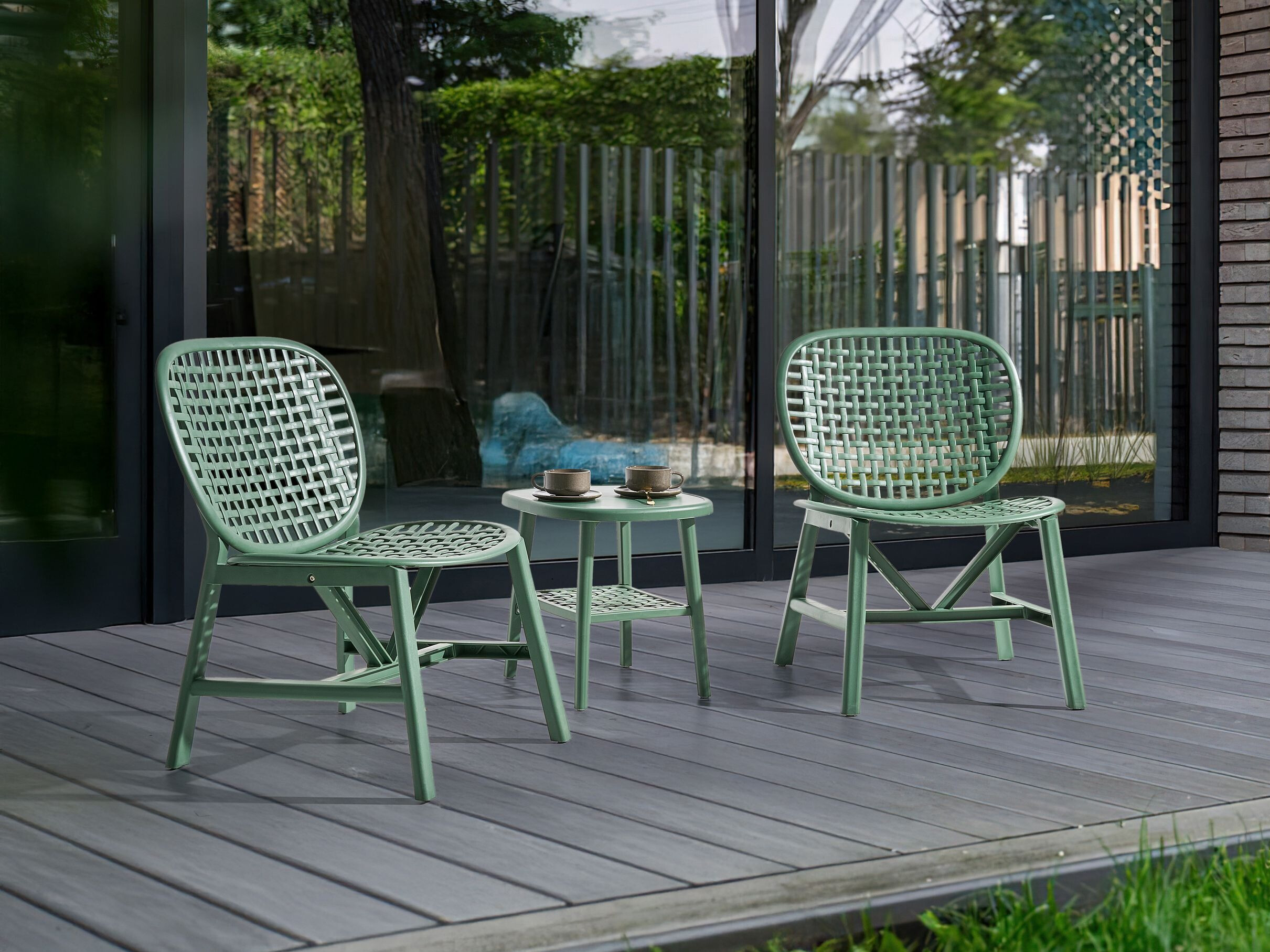 Balkono komplektas Berwyn 3236 (Žalia)