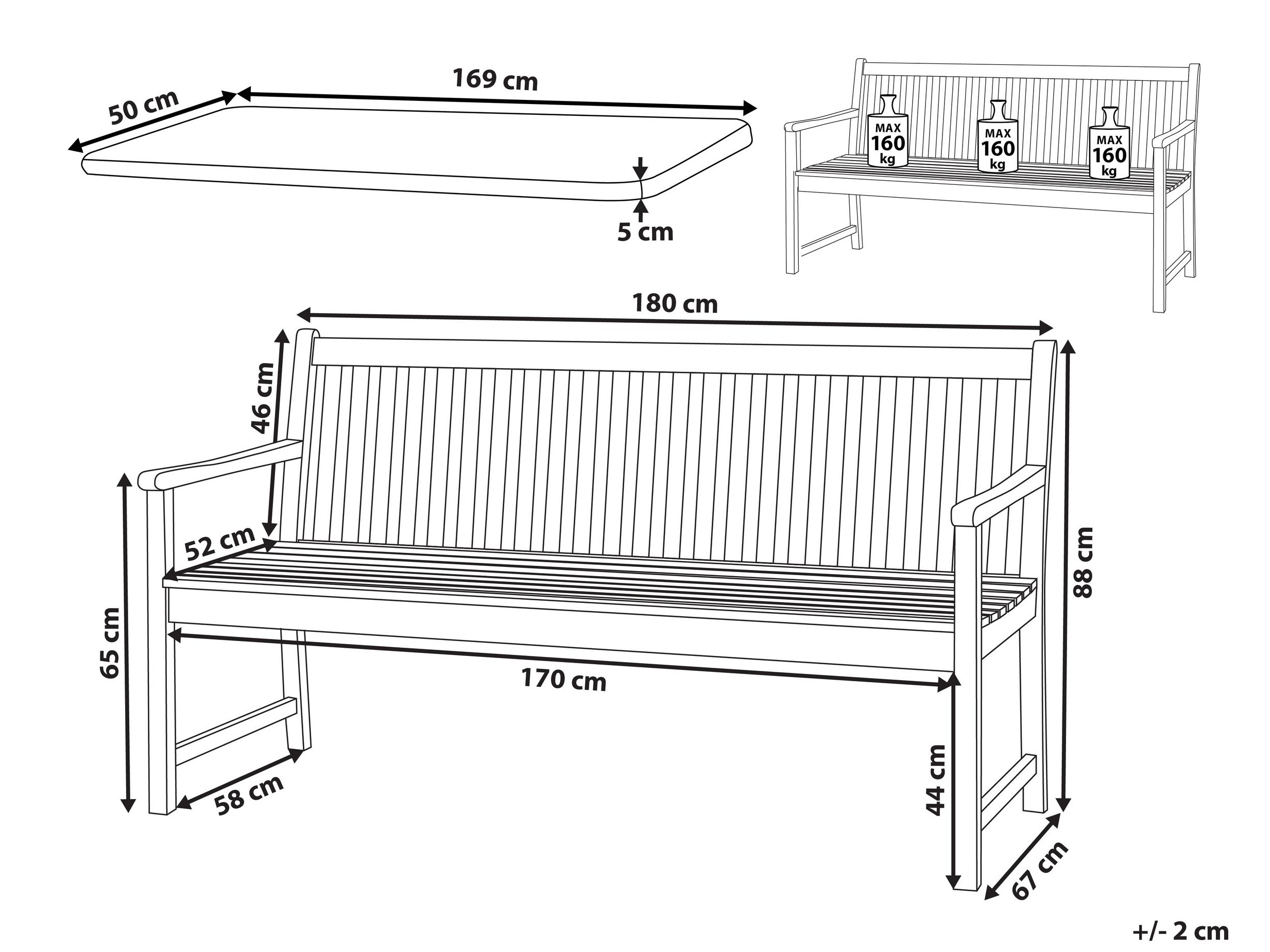 Lauko suoliukas Berwyn 3244