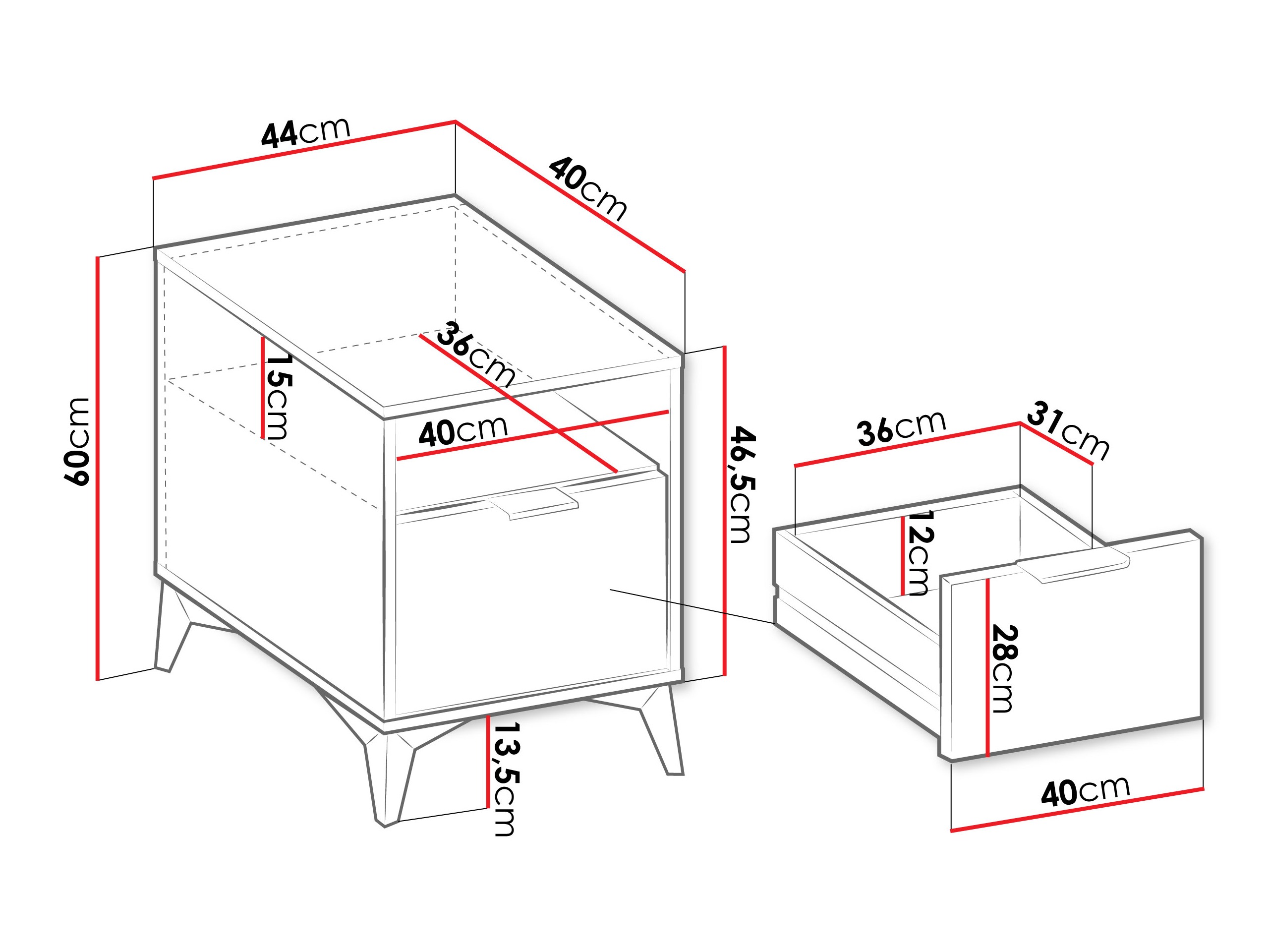 Naktinis staliukas Comfivo Citrus I