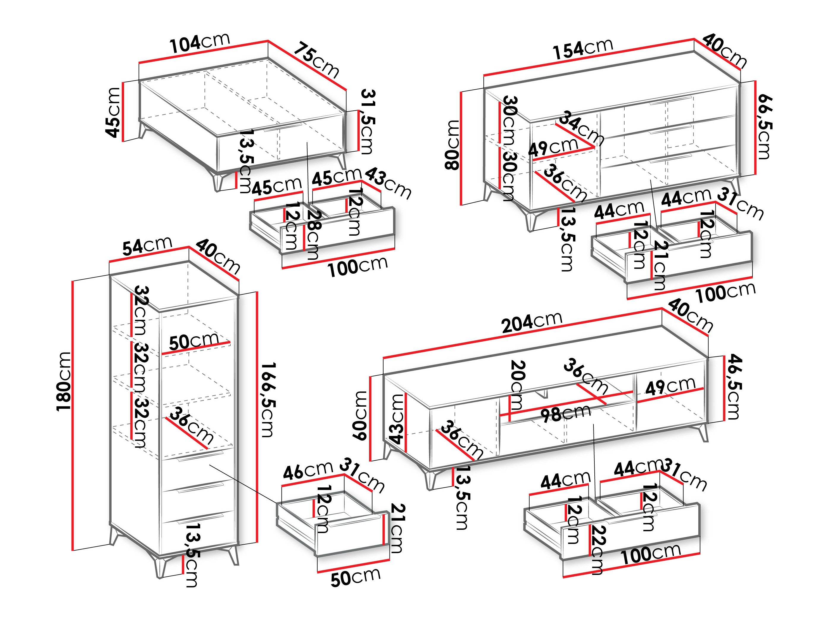 Svetainės komplektas Comfivo Enoteo 108