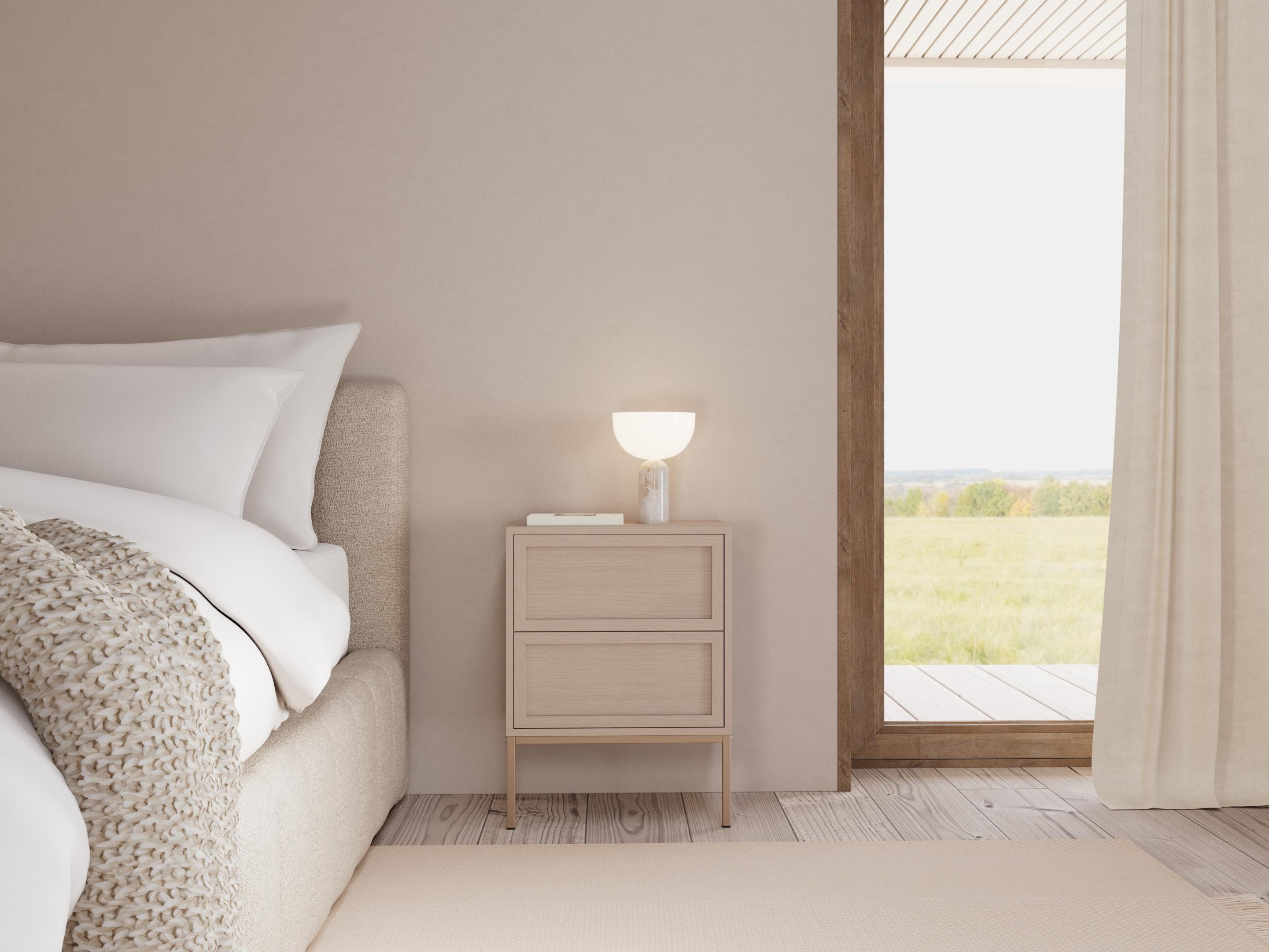 Naktinis staliukas Norsica 1050 (Pilka)