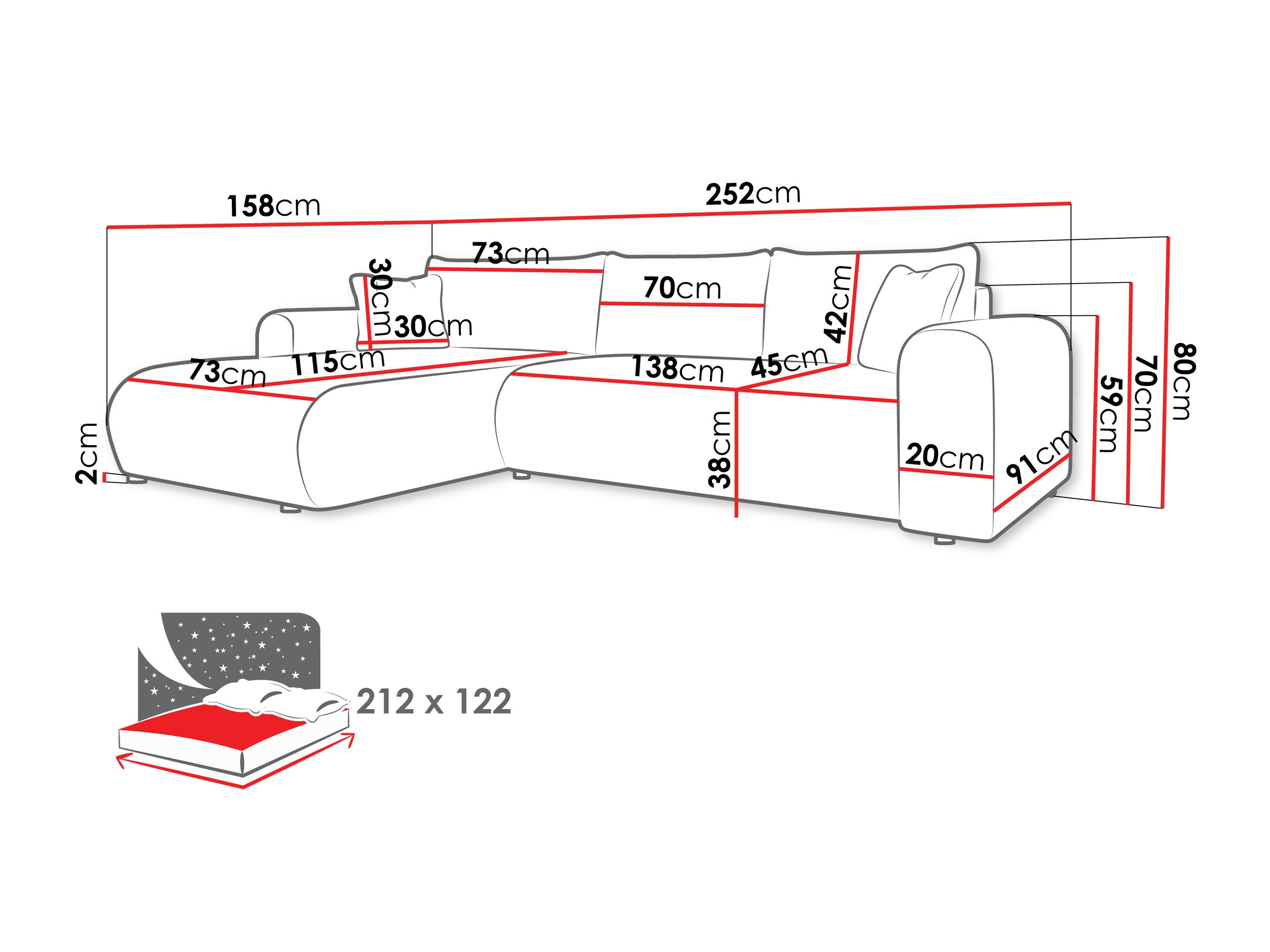 Minkštas kampas Comfivo Labor (Taro 01)