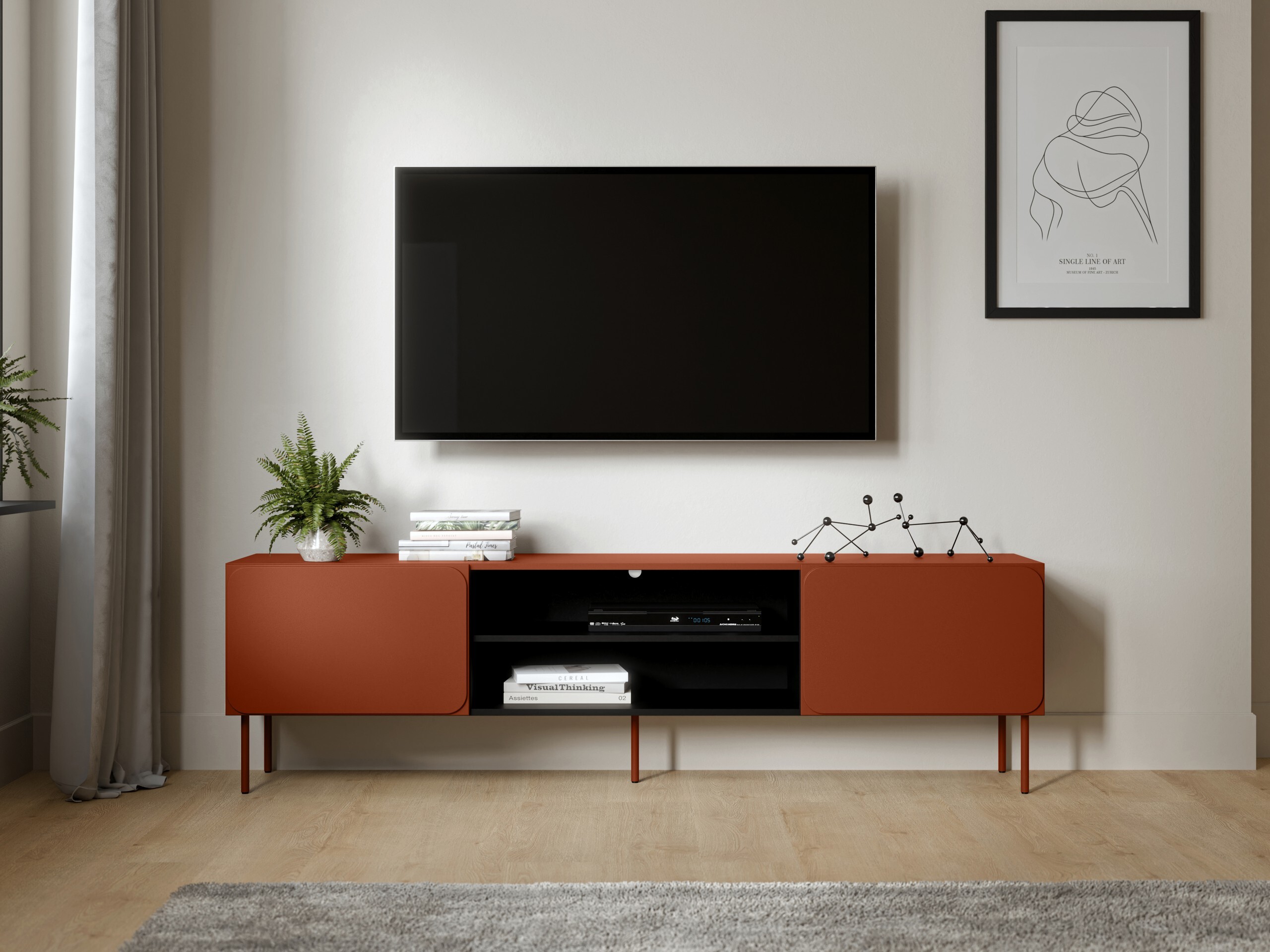 TV staliukas Fentore 102 (Raudona)