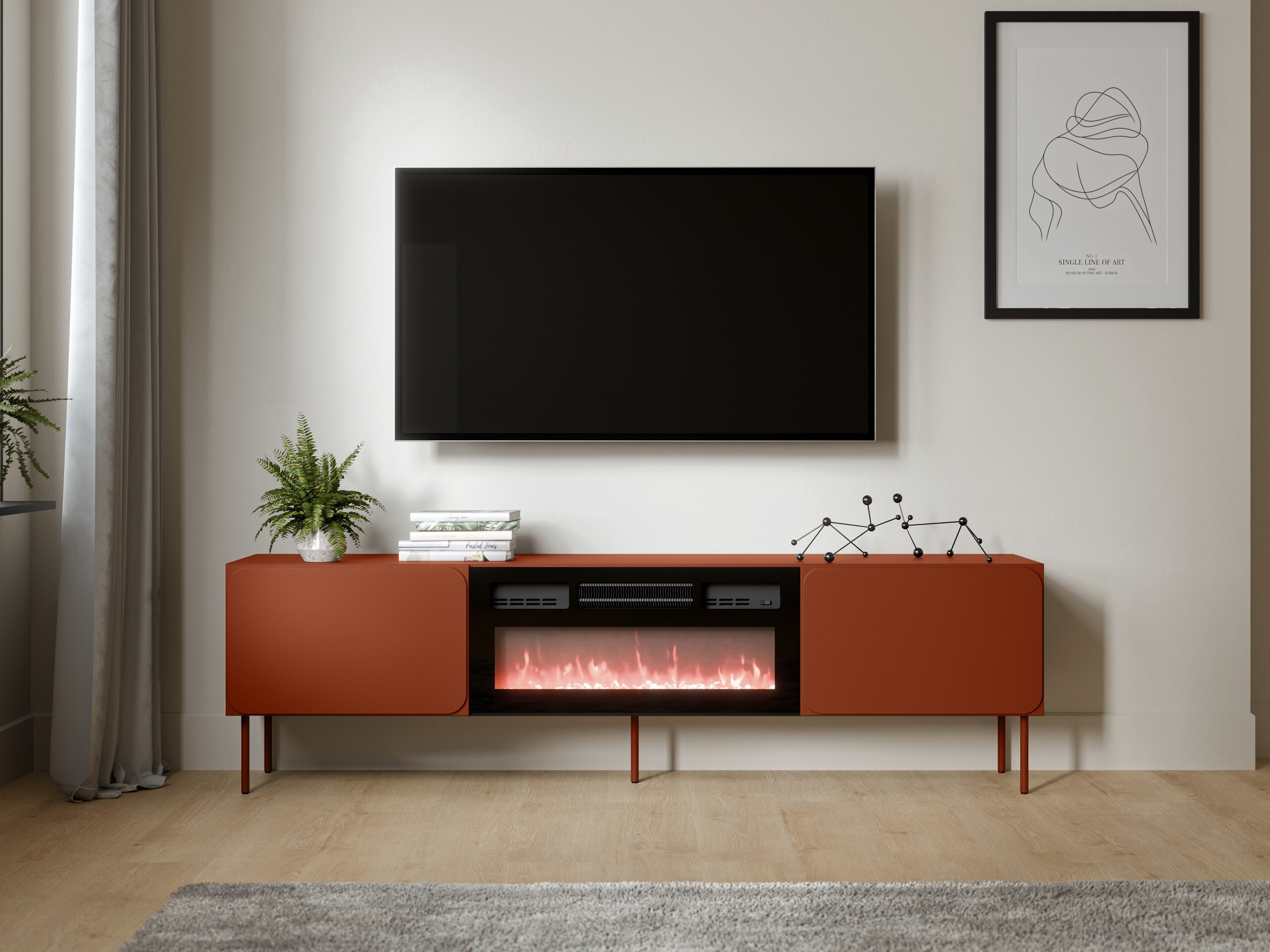 TV staliukas Fentore 104 (Raudona)