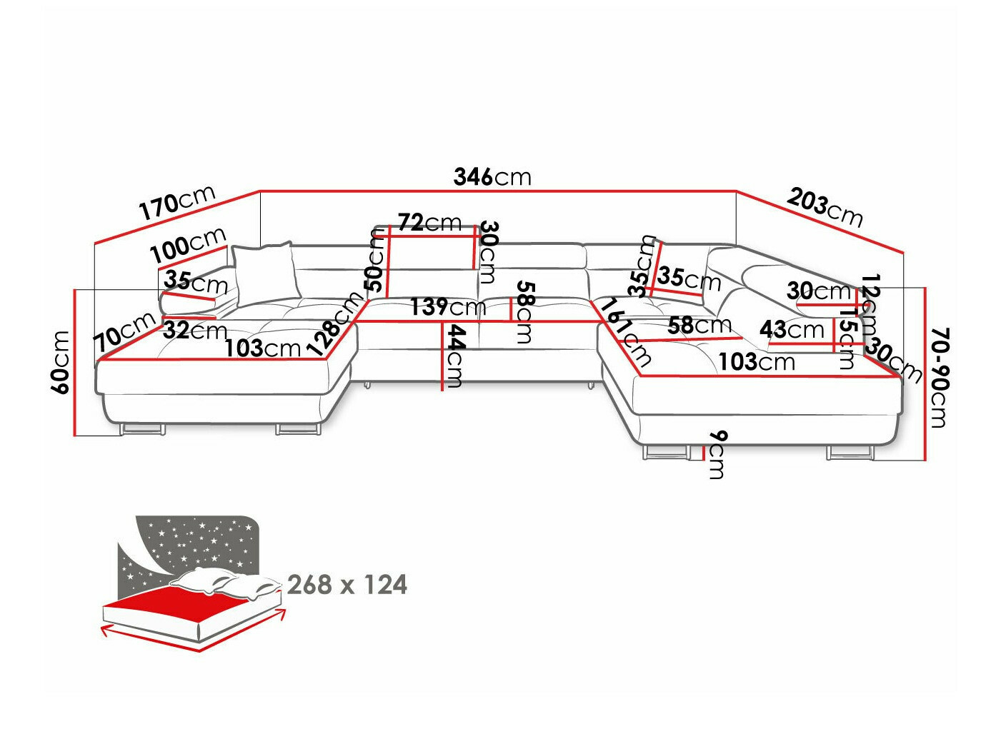 Minkštas kampas ST8541
