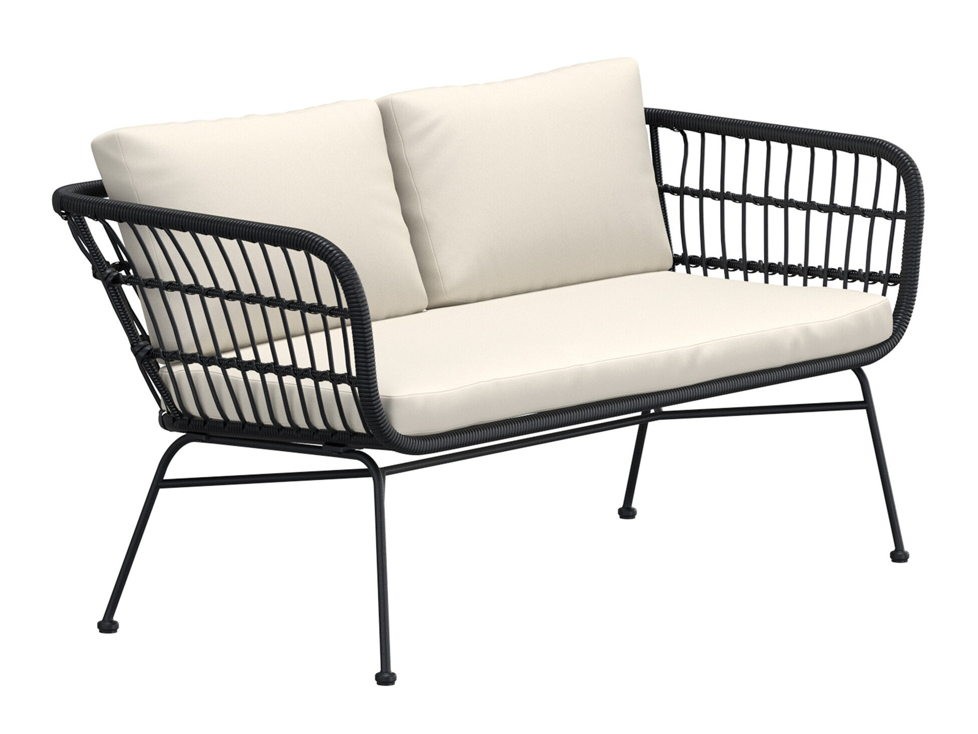 Lauko sofa Dallas 5187 (Juoda + Smėlinė)