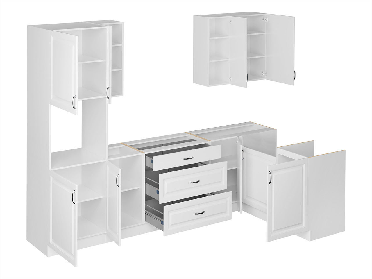 Modulinis virtuvės komplektas Retro Grey 148