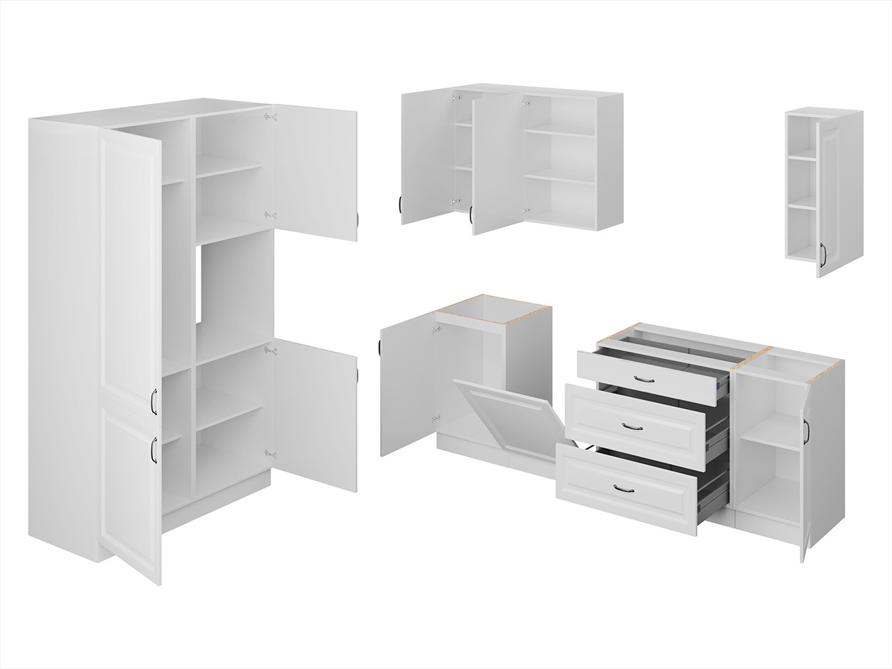 Modulinis virtuvės komplektas Retro White 149