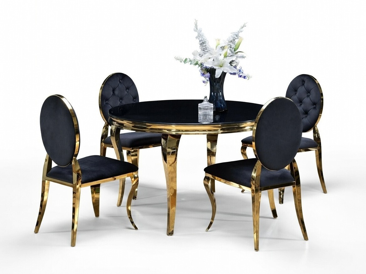 Valgomojo komplektas Houston 1828 (Juoda)