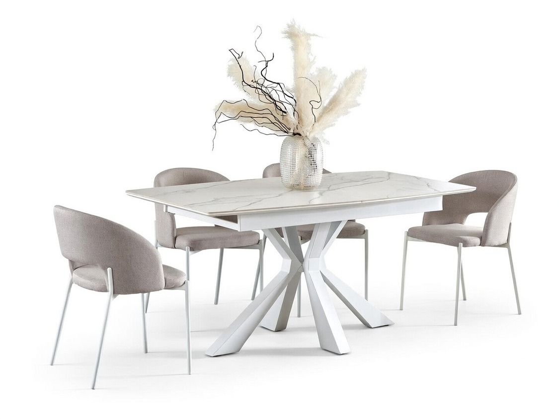 Virtuvės valgomojo komplektai su šviesiai rudomis kėdėmis