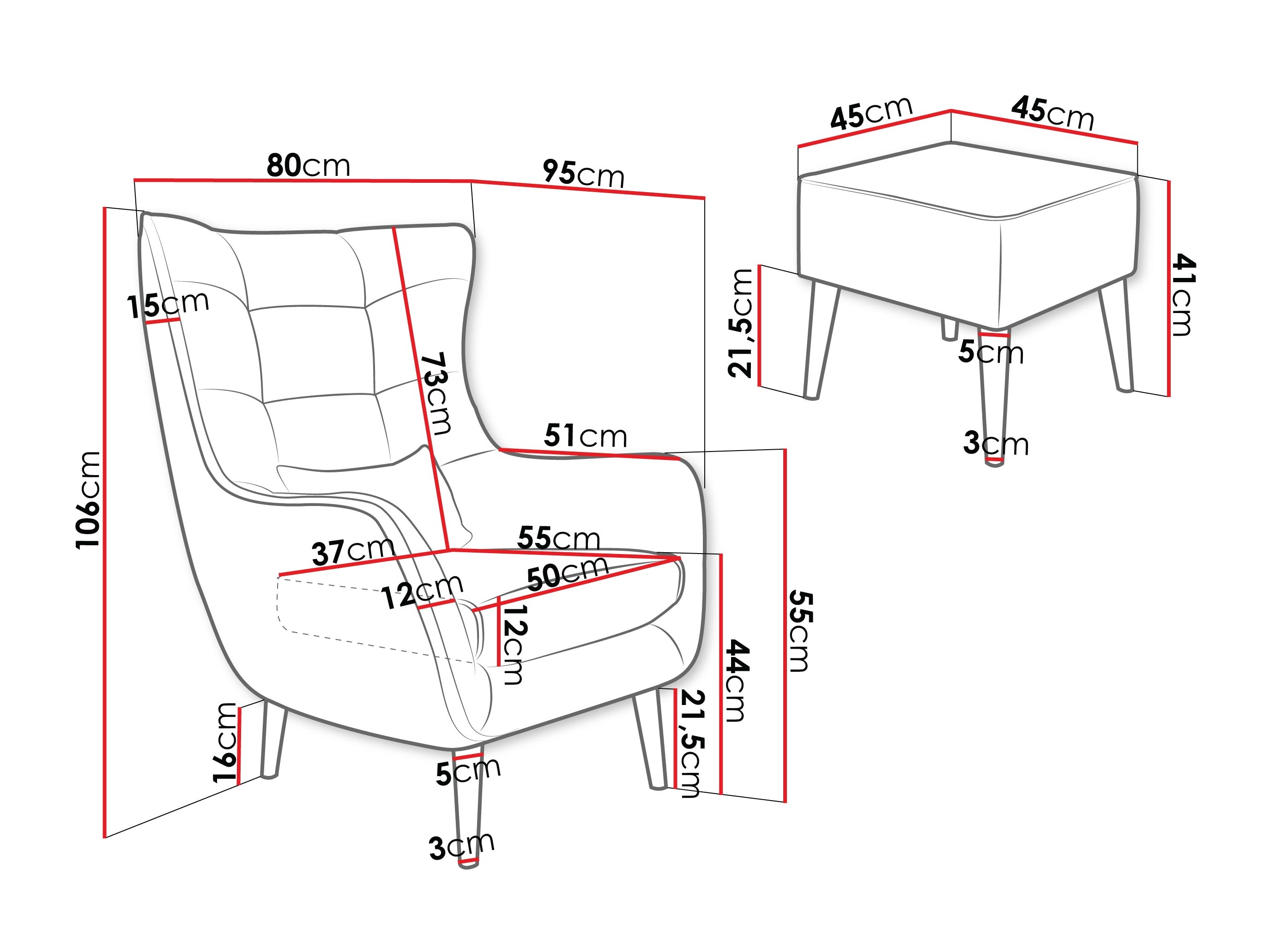 Fotelis Comfivo Ulmus VII (Lambi 06)