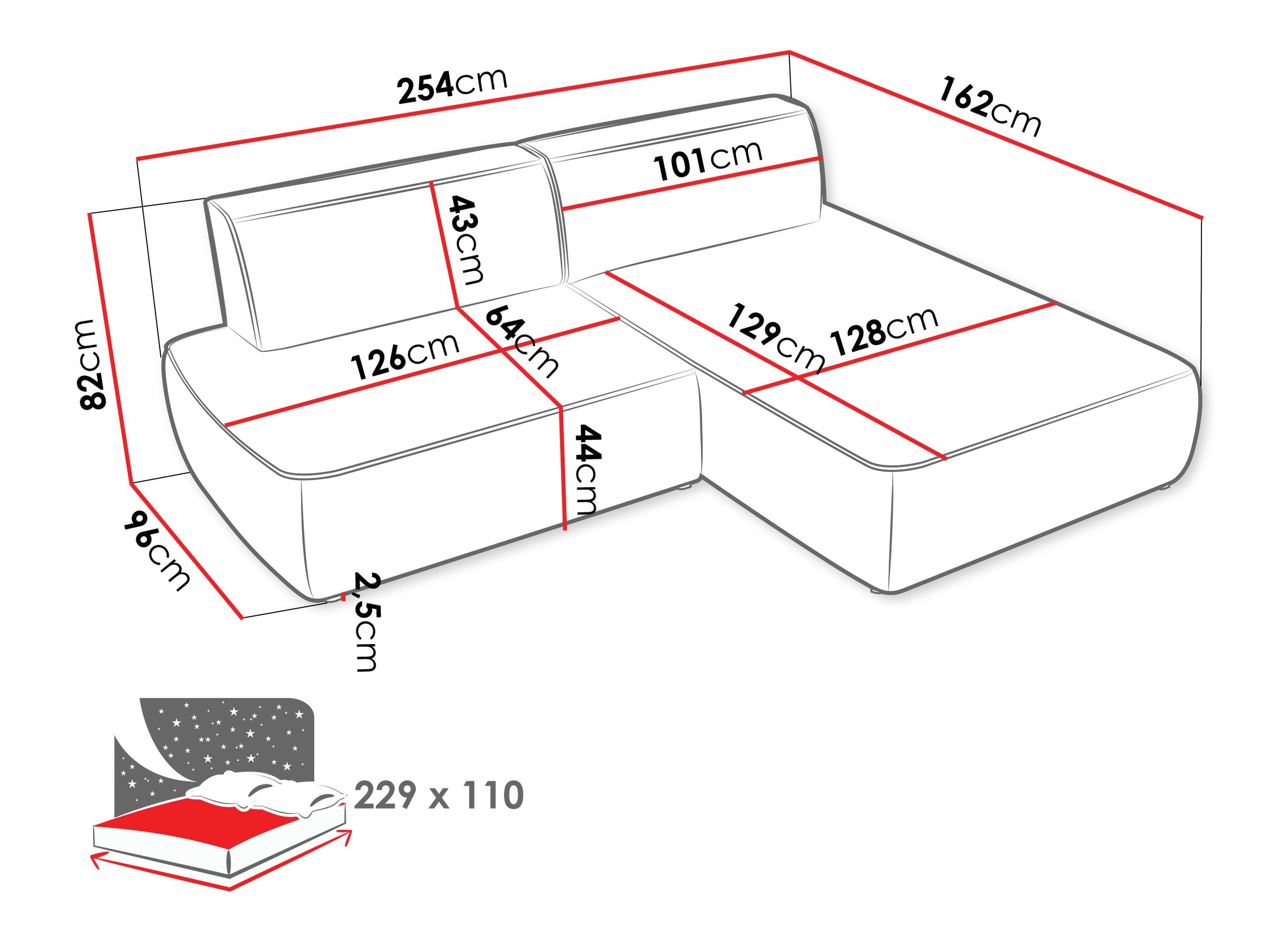 Minkštas kampas Comfivo Soror (Velo 623)