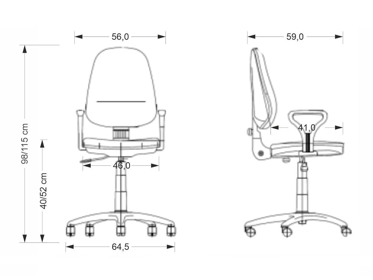 Biuro kėdė Houston 152 (Juoda)