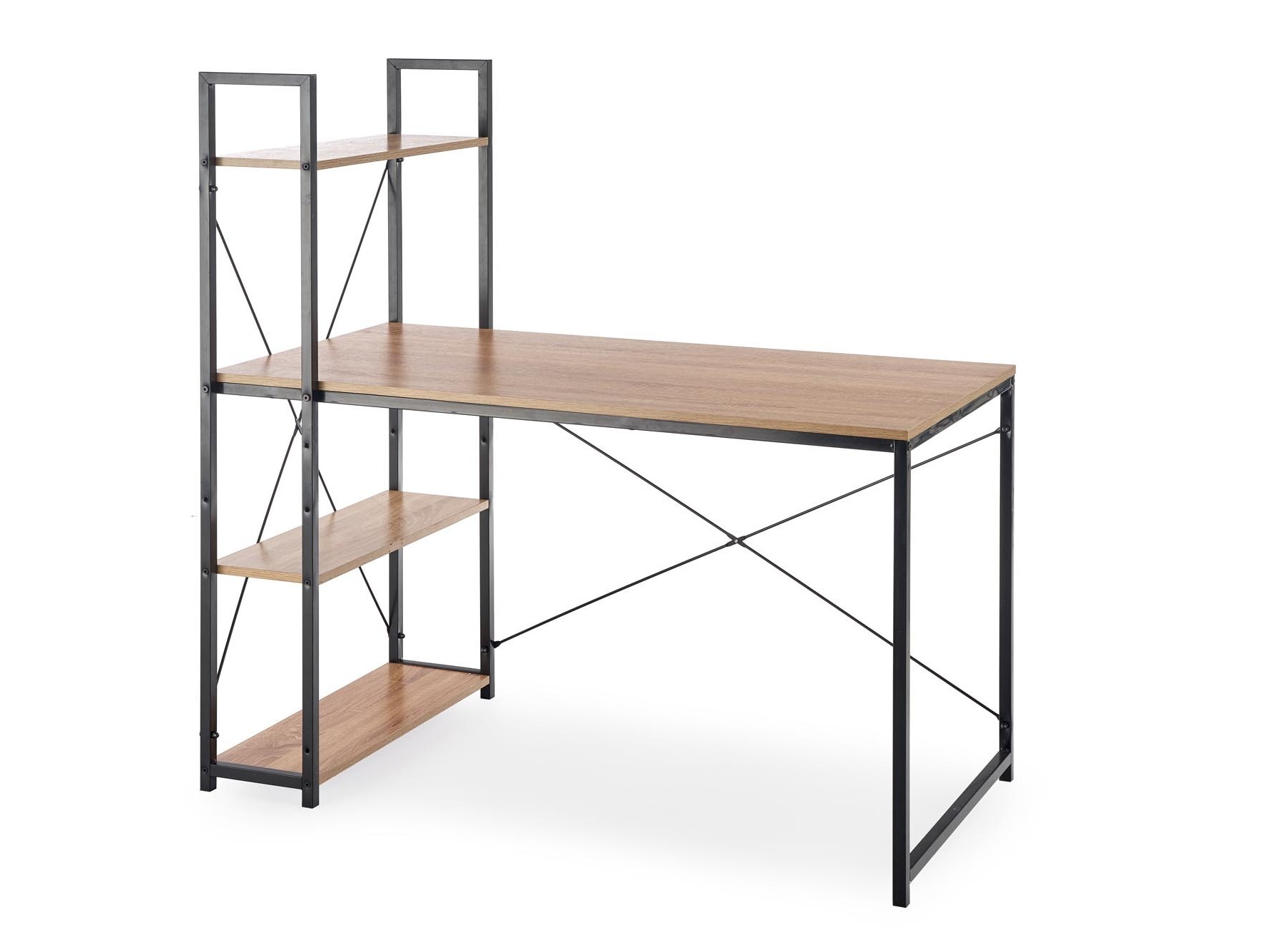 Darbo stalas Houston 1888 (Sonomos ąžuolas + Juoda)