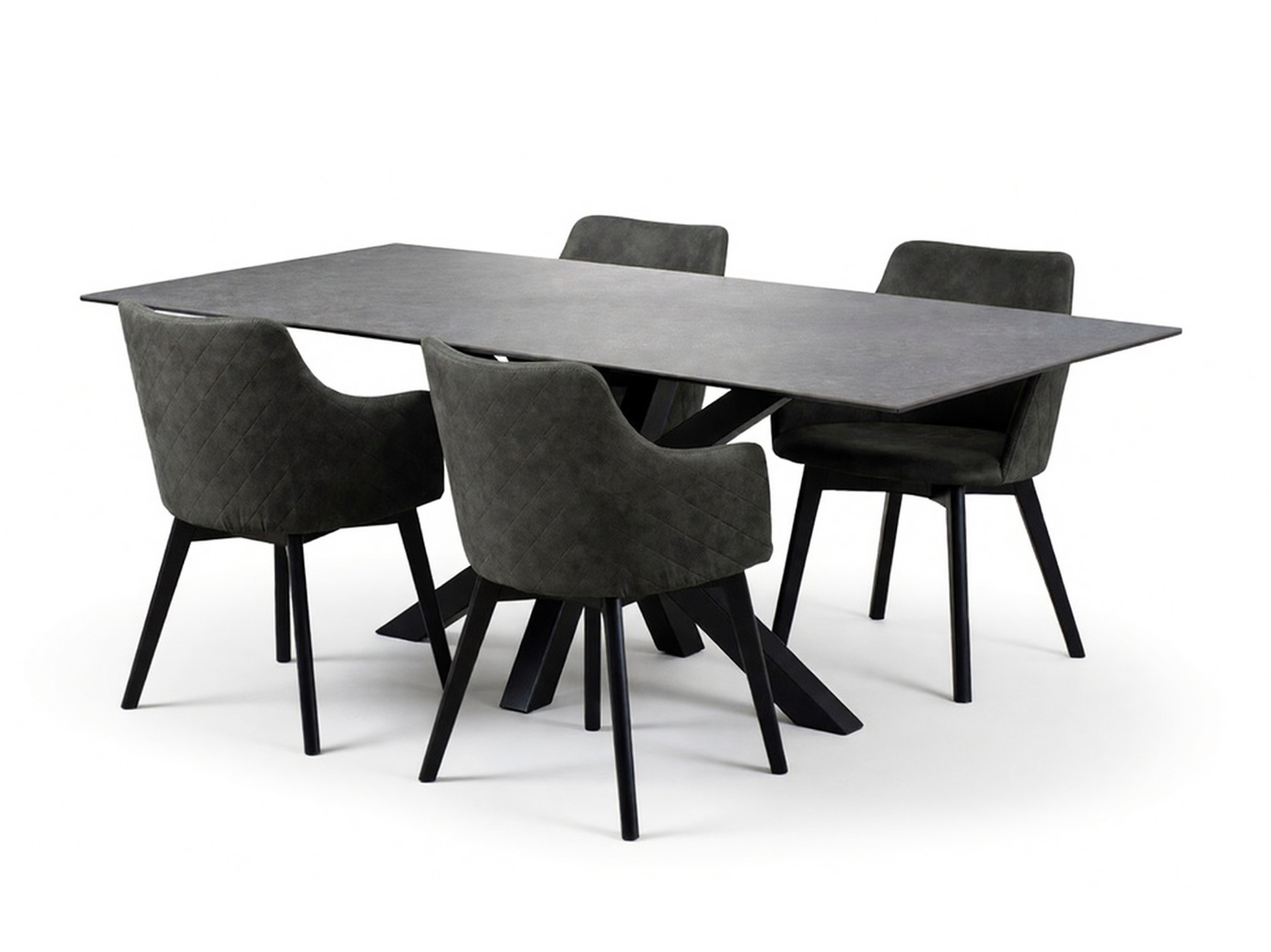 Valgomojo komplektas Norsica 559 (Antracitas + Juoda)