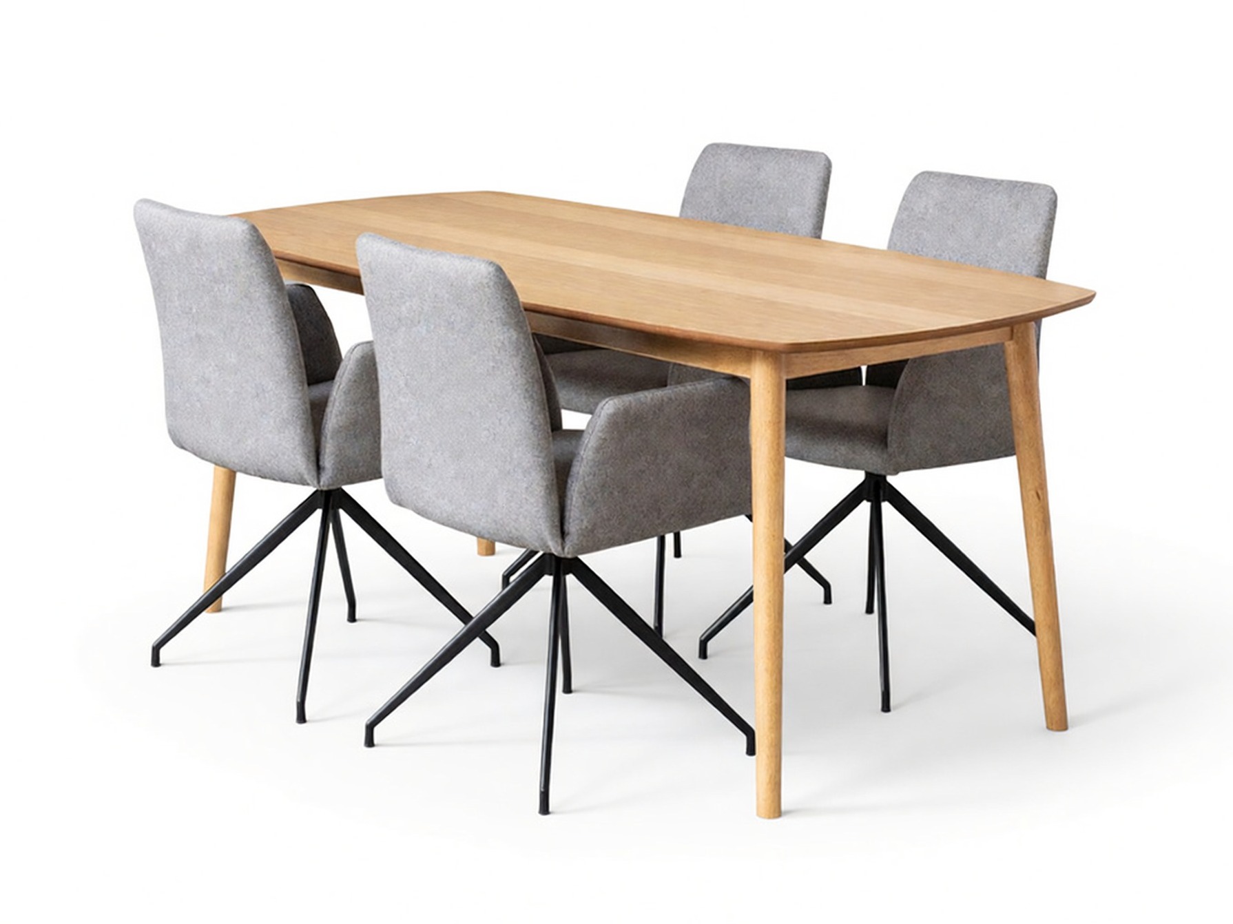 Valgomojo komplektas Norsica Daltea 118 (Pilka + Juoda)