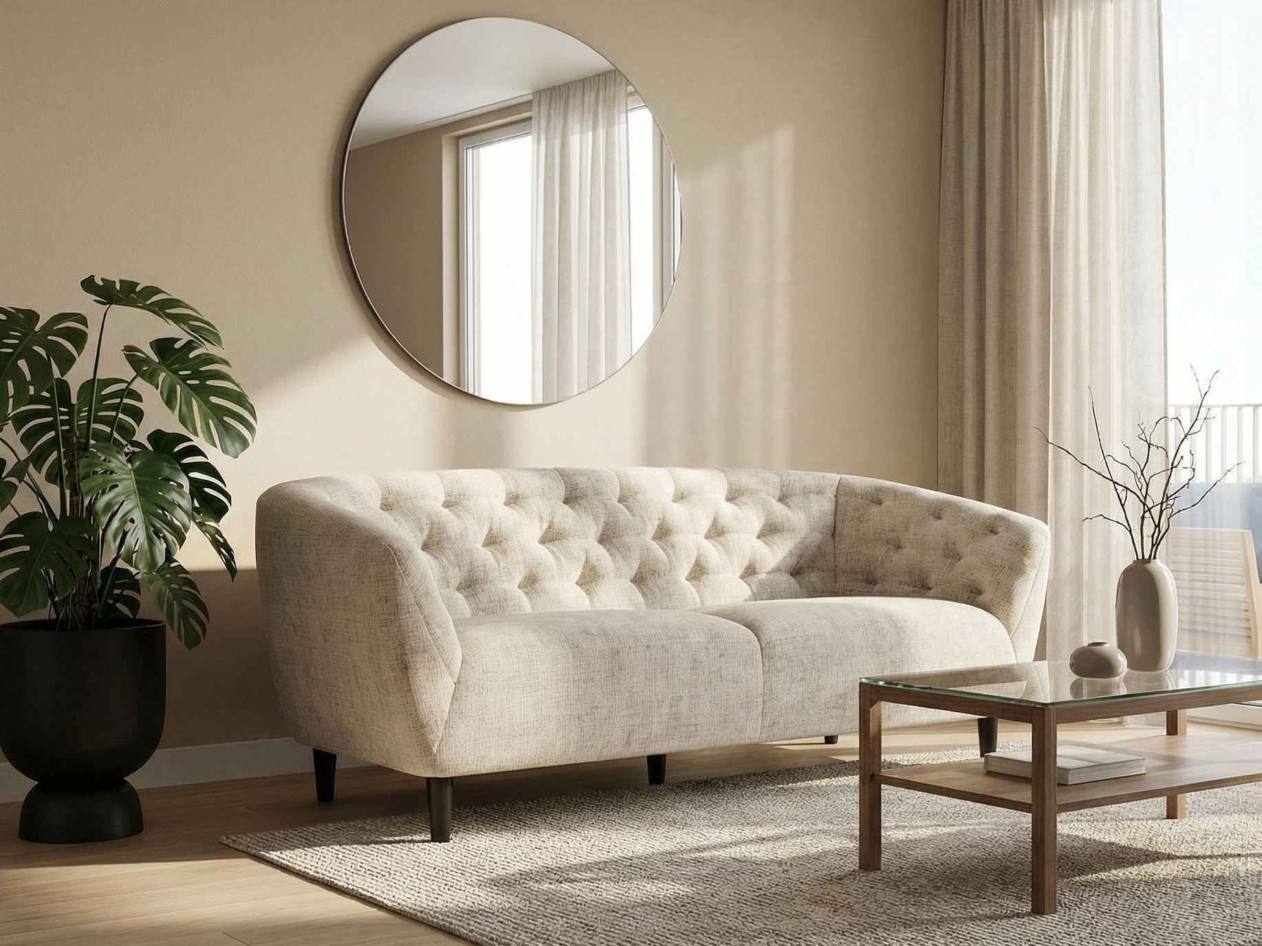 Chesterfield sofa Norsica 232 (Smėlinė)