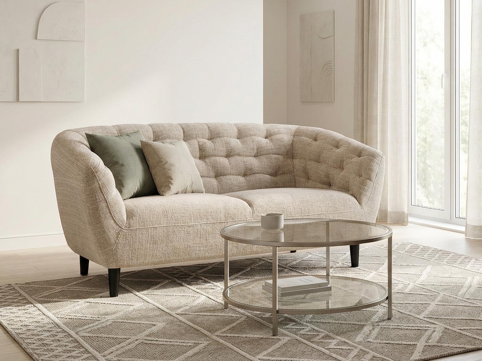 Chesterfield sofa Norsica 260 (Smėlinė)