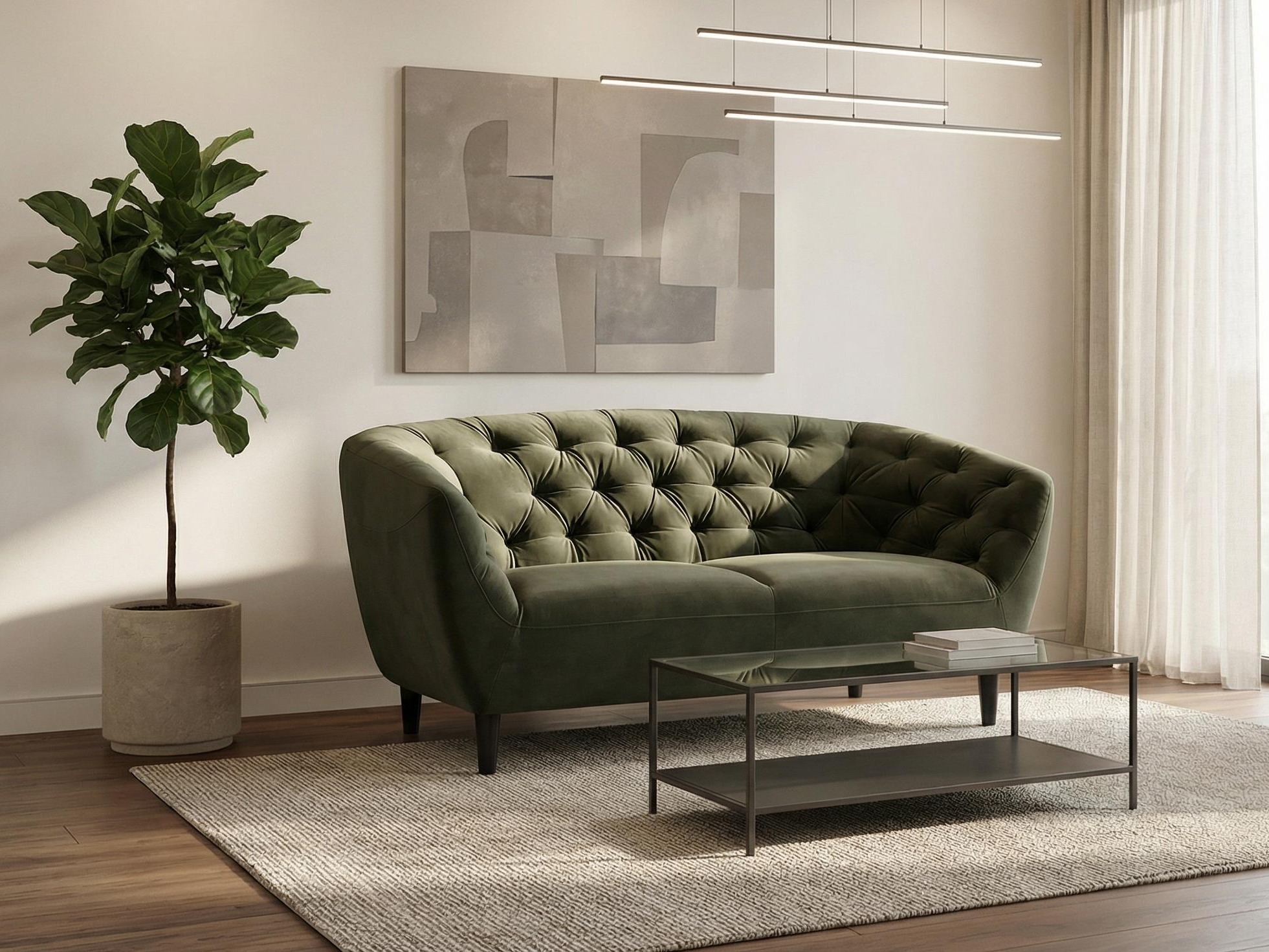 Chesterfield sofa Norsica 260 (Tamsi žalia)